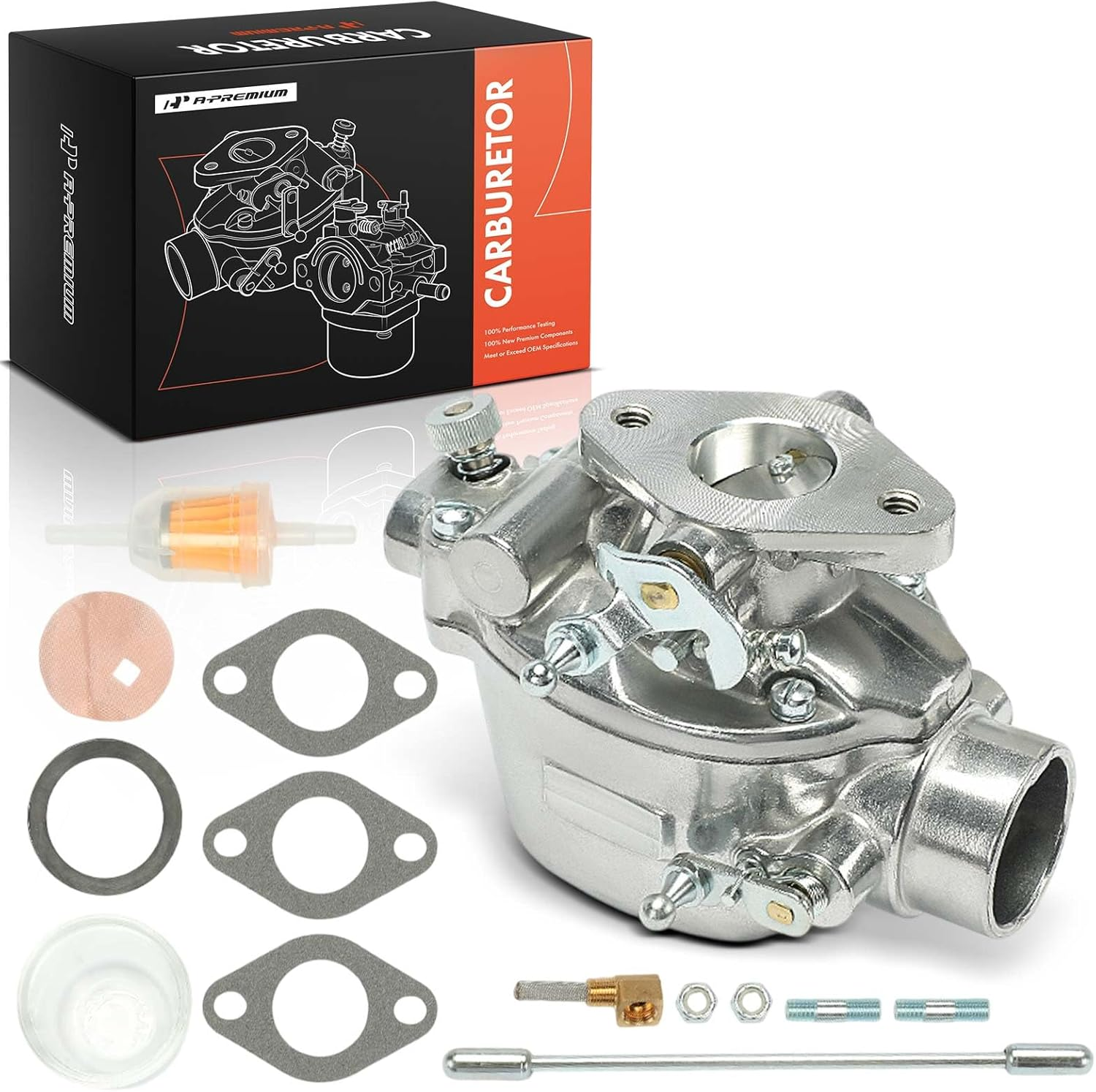 A-Premium B3NN9510A Tractor Carb Carburetor Compatible with Ford 1939-1952 2N 8N 9N Tractor Mechanical Choke, Replace# 8N9510CHD, 9N9510A, 8N9510C image number 6