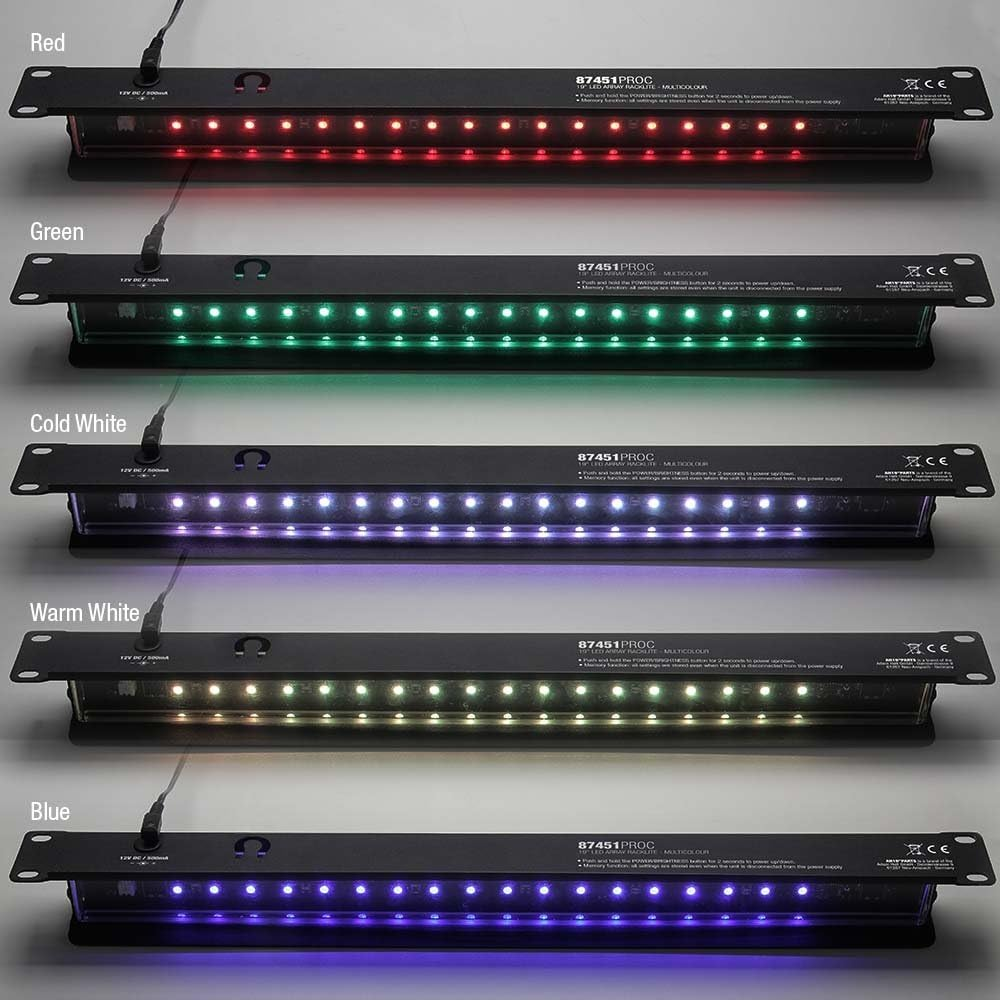 Adam Hall 19 Inch Parts 87451 PRO C - 19 Inch LED Array Rack Light 1 HE Multicoloured image number 1