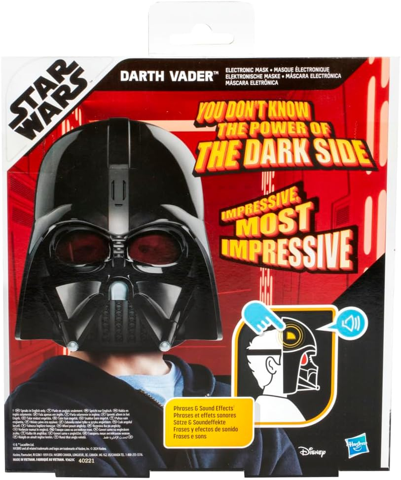 Darth Vader Electronic Mask with Phrases & Sound Effects, Costume for Kids, Toys for 5 Year Old Boys and Girls image number 3