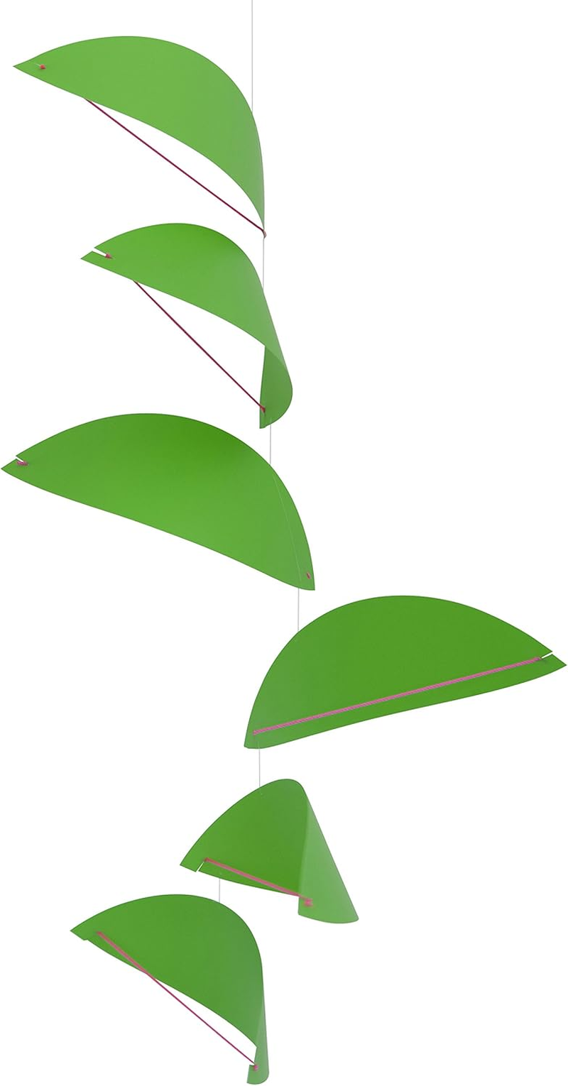 Kites Green Hanging Mobile - 32 Inches Plastic - Handmade in Denmark by Flensted image number 3