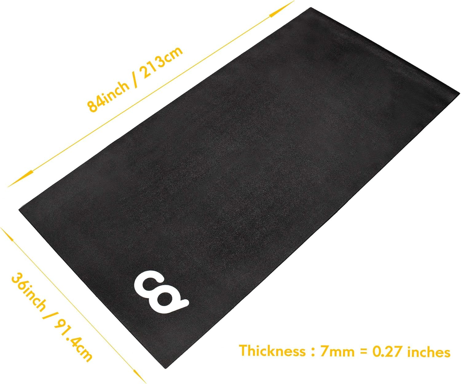 Cyclingdeal Bike Trainer Floor Mat - Compatible with Indoor Exercise Stationary Bike Treadmill Elliptical Waterproof Gym Flooring Equipment - Indoor Cycle Stepper - Soft 36" X 84" (91 X 213Cm) image number 4