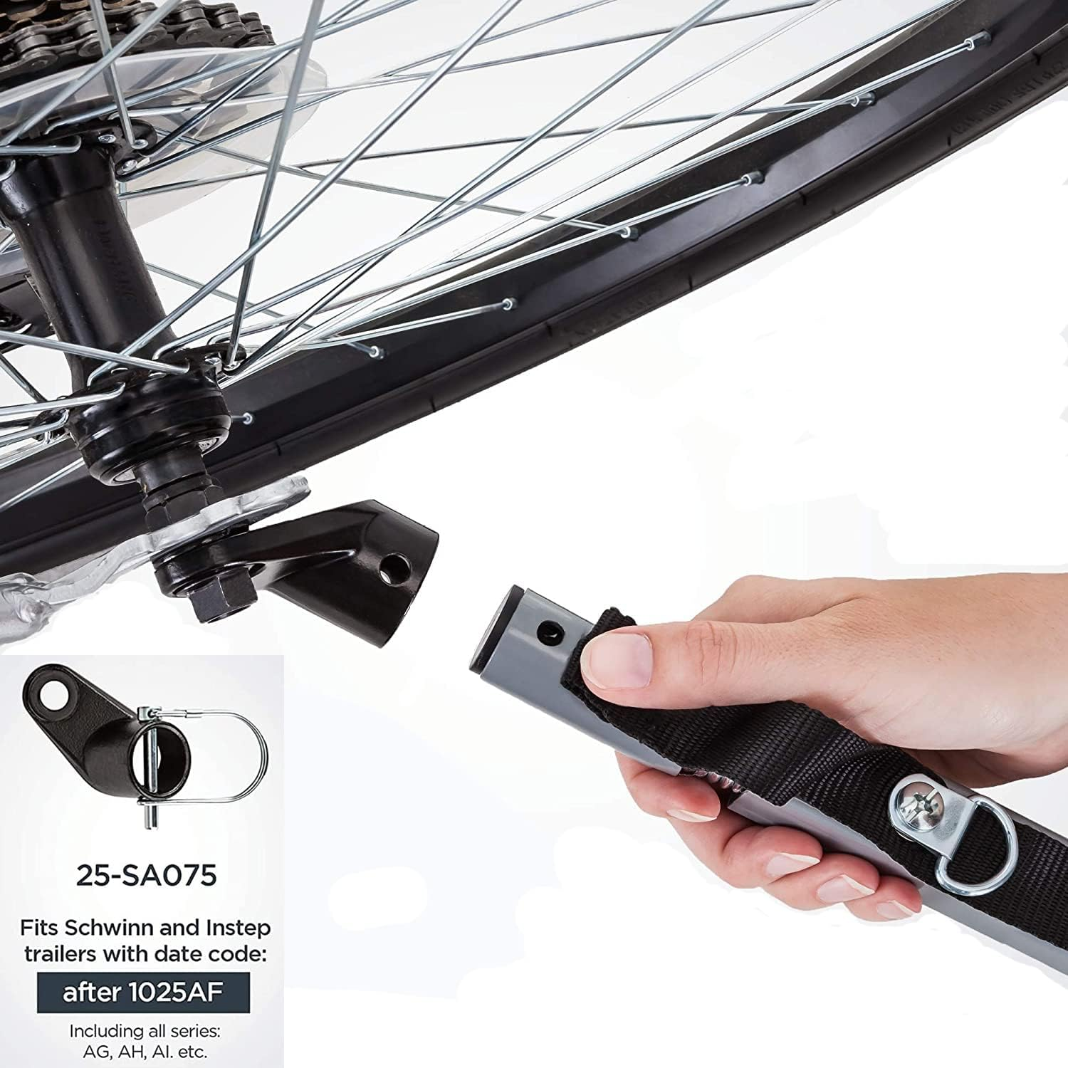 Bike Trailer Hitch Coupler for Instep and Schwinn Bike Trailer,Bike Trailer Connector Parts for Bike Coupler for Kids/Dog,Replacement Bicycle Trailer Attachment for Baby/Pet Bike Trailers image number 3