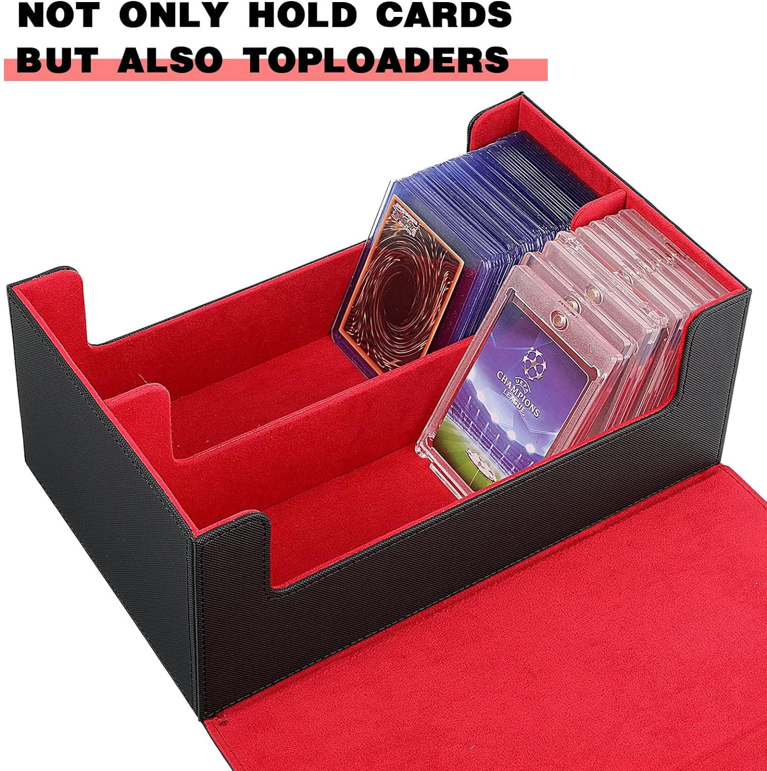 YOZOTI Deck Card Storage for 72 Magnetic Card, 2 Rows Deck Trading Cards Box Holding Compatible with TCG Loader MTG Storage Boxes for Baseball Play Cards image number 6