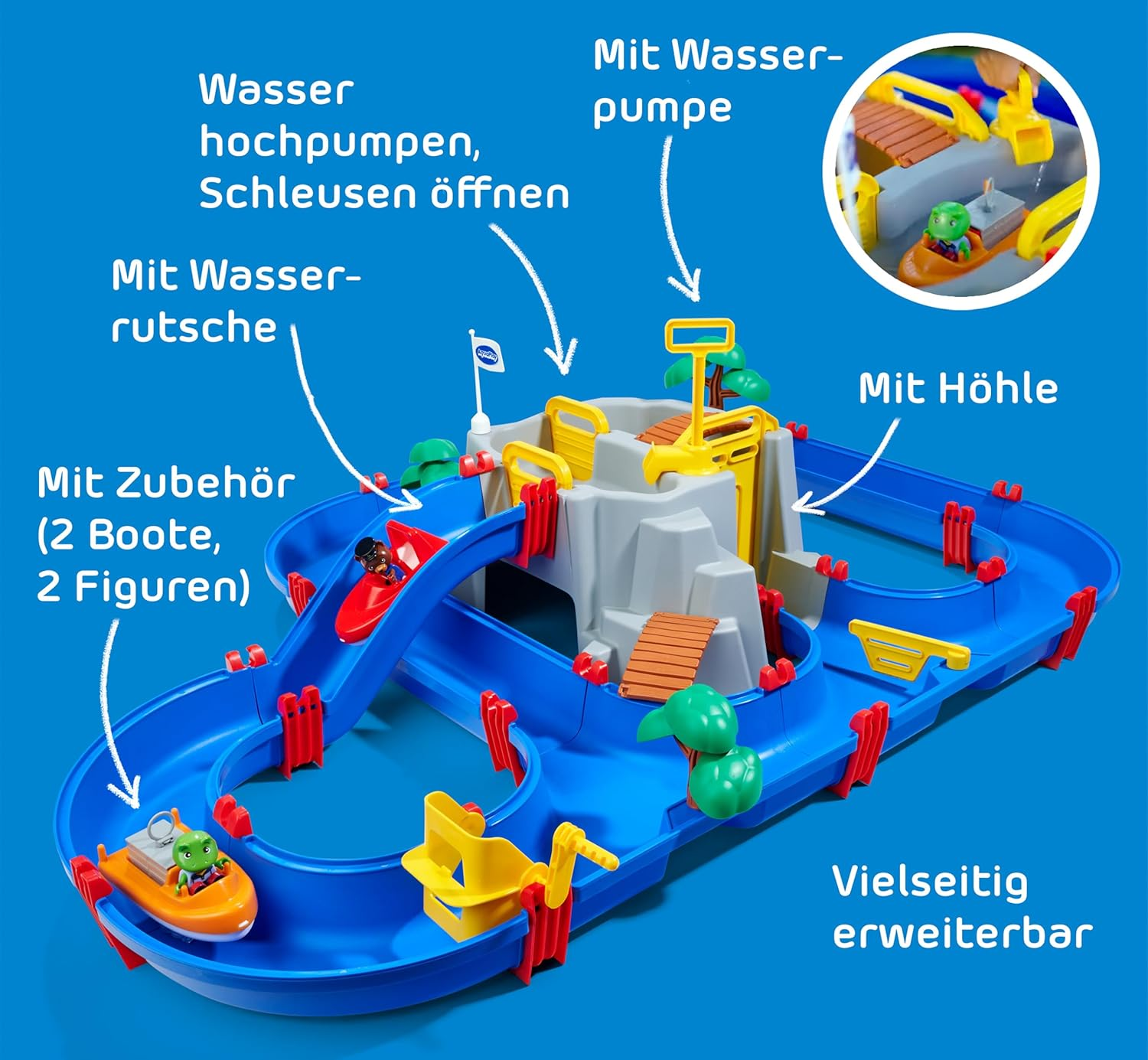 Aquaplay Big Spielwarenfabrik, Brand - Mountain Lake Water Playset, Blue image number 2