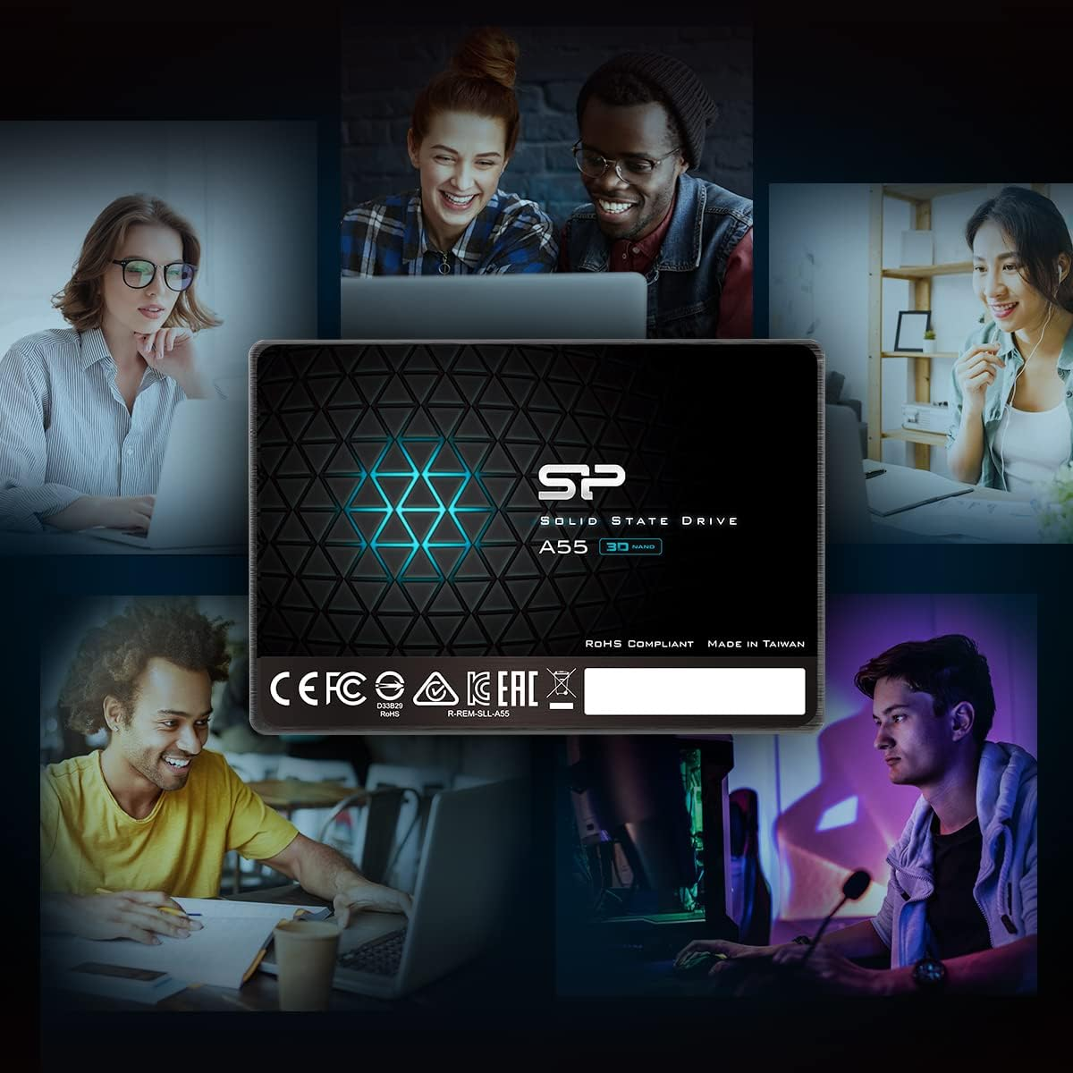 Silicon Power Ace A55 2TB SATA SSD, up to 500Mb/S, 3D NAND with SLC Cache, 2.5 Inch SATA III 6Gb/S Internal Solid State Drive for Desktop Laptop PC Computer image number 2