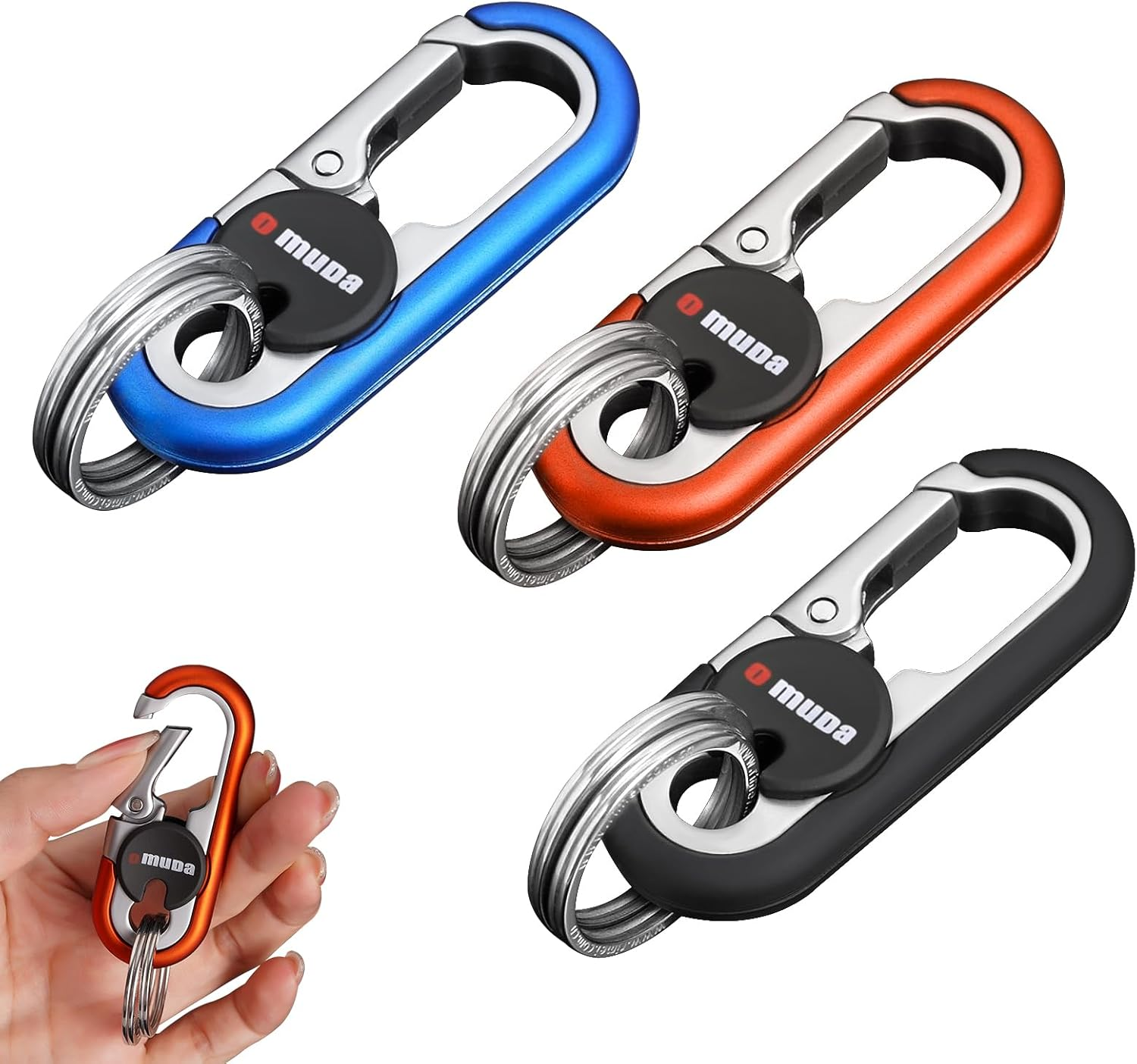 Key Chains Men, 2023 Car Key Chain for Men, Anti-Loss Keychain with Double Keyrings, Quick Release Key Chain