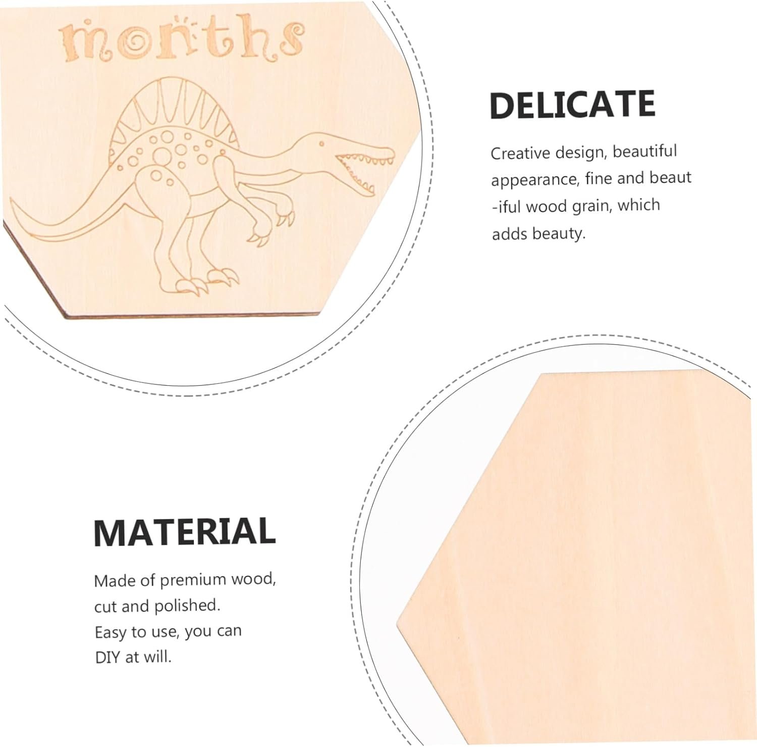 14Pcs Milestone Blocks Newborn Photography Props Monthly Growth Cards Safe Material Keepsake for First Year for Showers image number 5