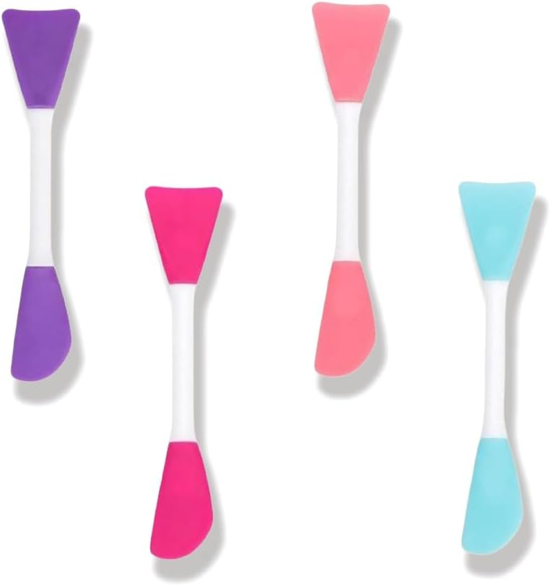 4Pcs Silicone Soft Face Mask Applicator, Dual-Head Mask Brushes, Face Mask Brush, Soft Facial Mask Spatula, Beauty Brush Tool for Applying Mud Mask, Lotion Skincare, BB CC Cream, DIY, Body Lotion image number 5