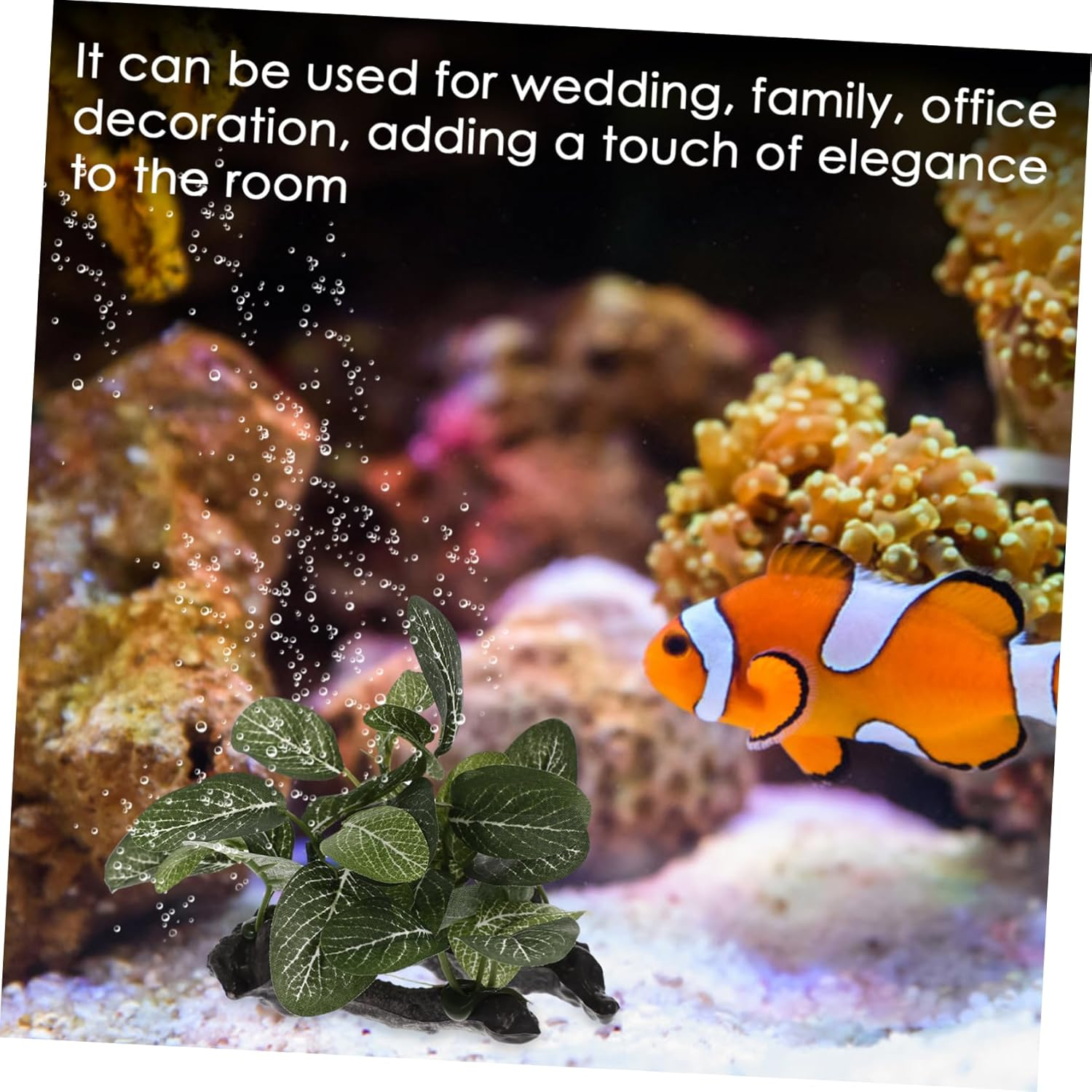 BESPORTBLE Delicate Artificial Aquarium Plant Compact Decorative Fake Greenery for Fish Tank Safe Plastic Aquarium Decor with Fine Workmanship Natural Style for Home and Pet Tanks