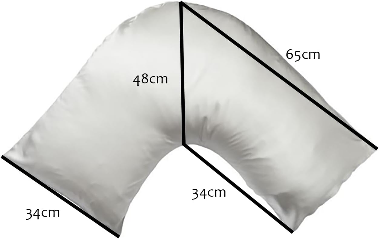 Silky Soft Satin V/U/Tri/Boomerang/Maternity Shaped Pillowcase - Double Stitched (Amber) - Apple image number 5