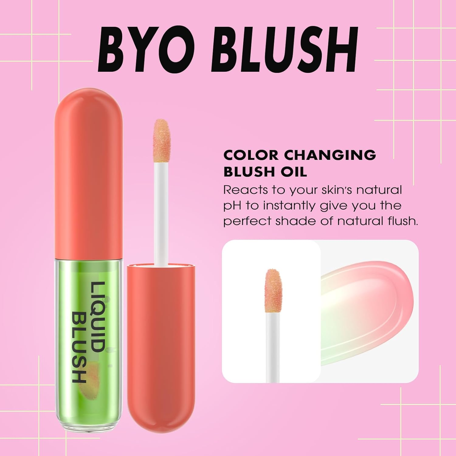 MKNZOME 3Pcs Colour Changing Liquid Blush - Clear to Pink Cheek Tint, Blushers for Cheeks Makeup, Moisturizing Cream Blush Oil, Long-Lasting Waterproof Formula, Smudge-Proof Makeup for Radiant Cheeks - Multicolor-1 image number 5