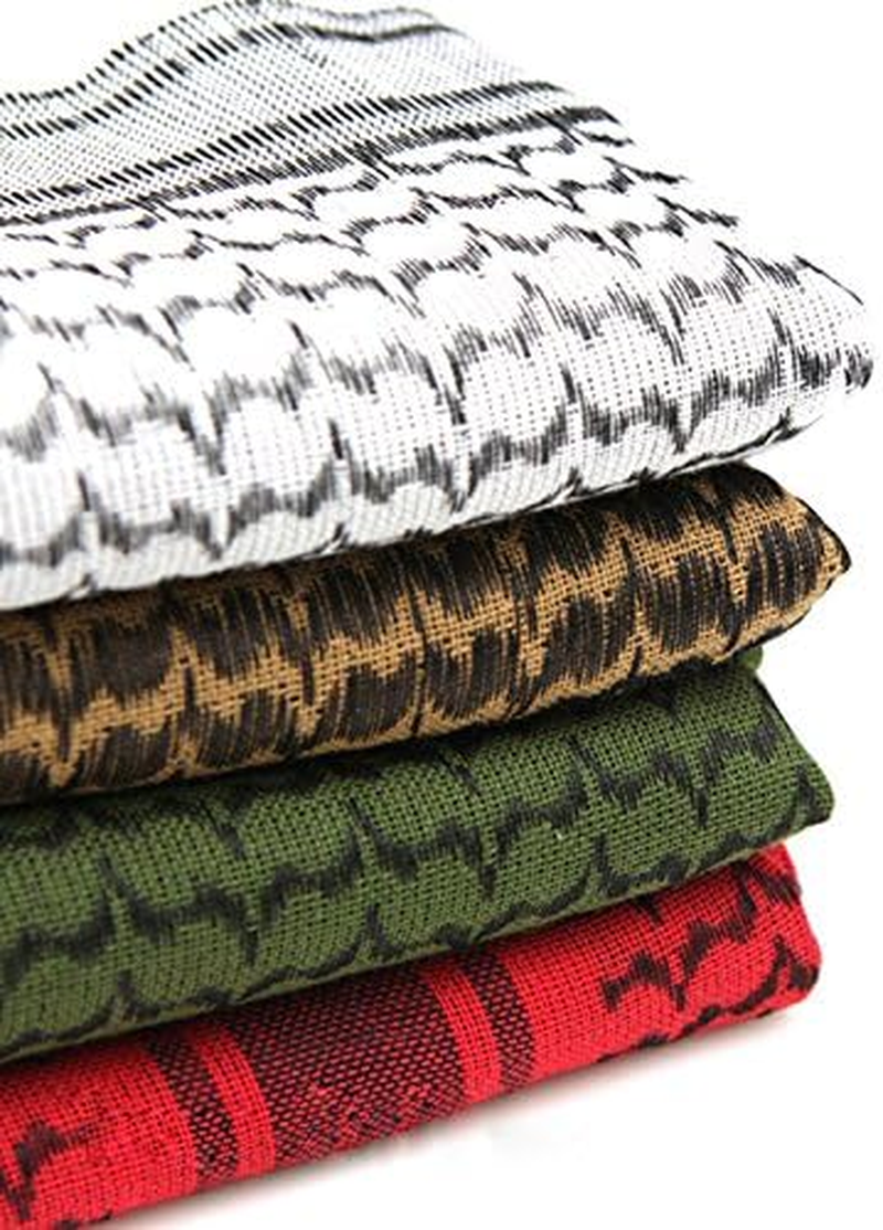 WOLMIK 100% Cotton Military Shemagh Tactical Desert Keffiyeh Head Neck Scarf Wrap image number 4