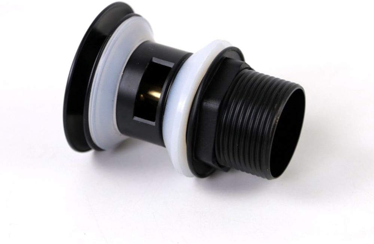 Pop up Sink Plug Slotted Black Click Clack Basin Waste Plug with Overflow for Bathroom Bathtub image number 5