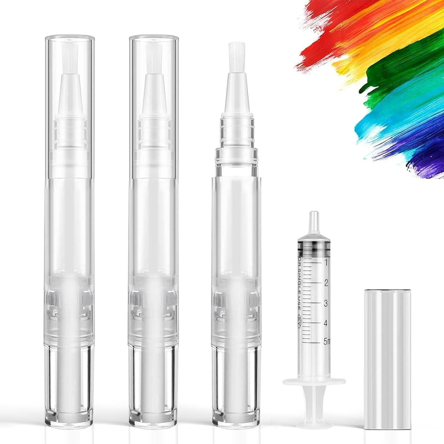 Touch up Paint Pen, 3 Pcs 5Ml Refillable Paint Brush Pens, Paint Pen for Wall Touch up for Wall Repair, Funiture, Cabinet, Wood Floor, Window image number 3