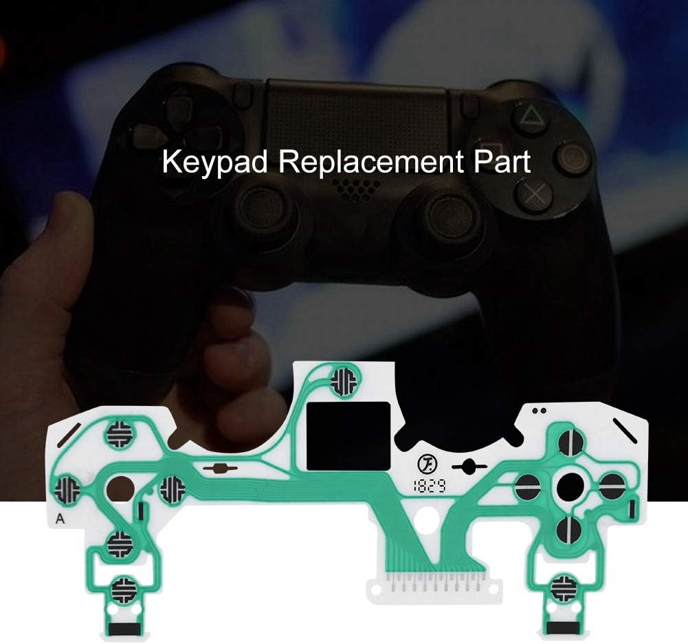 Bewinner 10Pcs Conductive Film for 4,Replacement Part Green Keypad Conductive Film For,Replacement Parts for Controller - Non-Conductive, Worn, Viscous Conductive image number 1