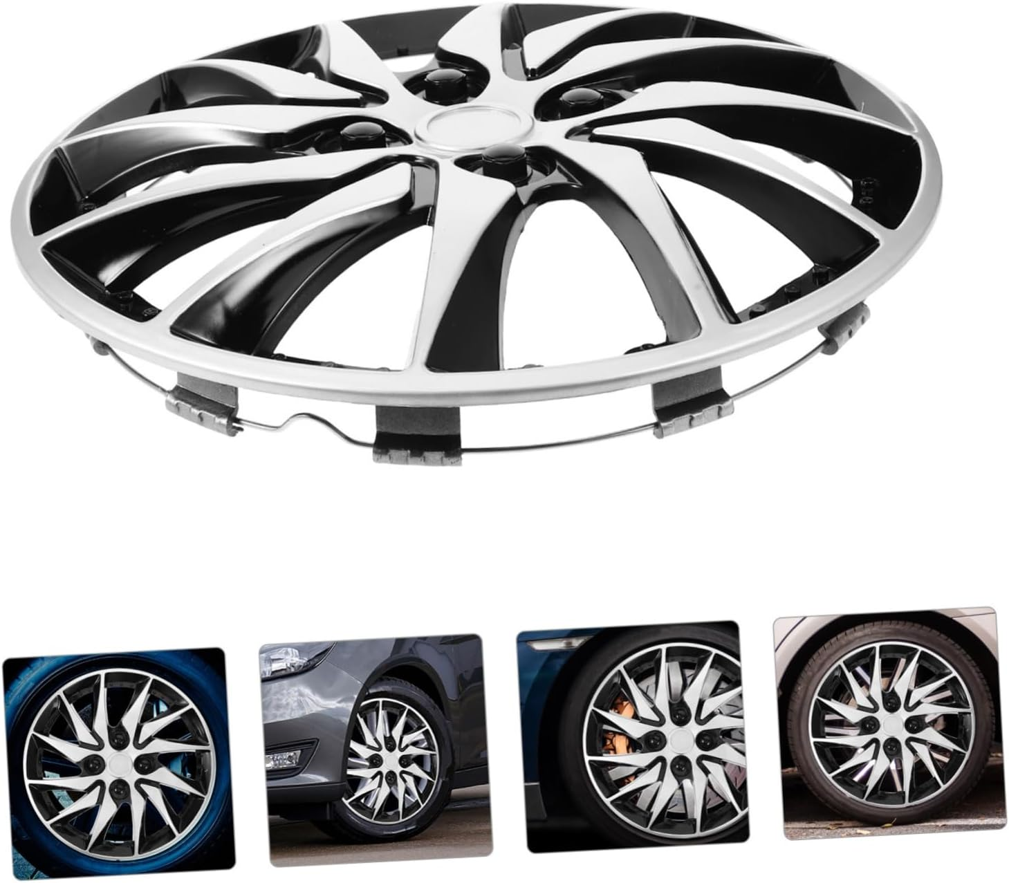 COMPUKAS Decorative Wheel Hub Caps for Car Stylish Automotive Wheel Cover for Fit Easy to Install and Clean Vehicle Appearance Custom Design image number 3