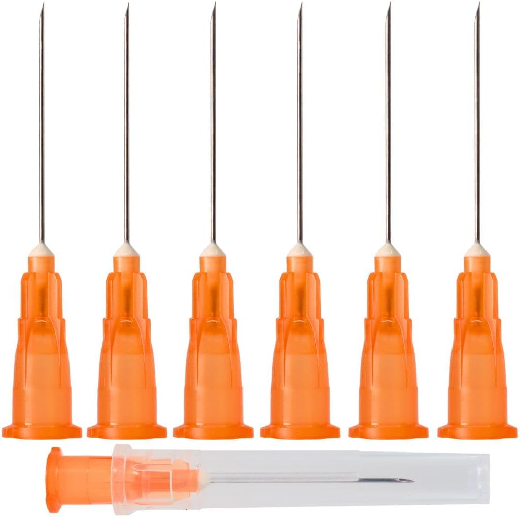 25G X 25Mm Needles &ndash; 1 Inch, Box of 100 &ndash; Sterile, Disposable Luer Lock Needle Tips for Syringes &ndash; Science, Lab, and Experimental Use - Imatec image number 3