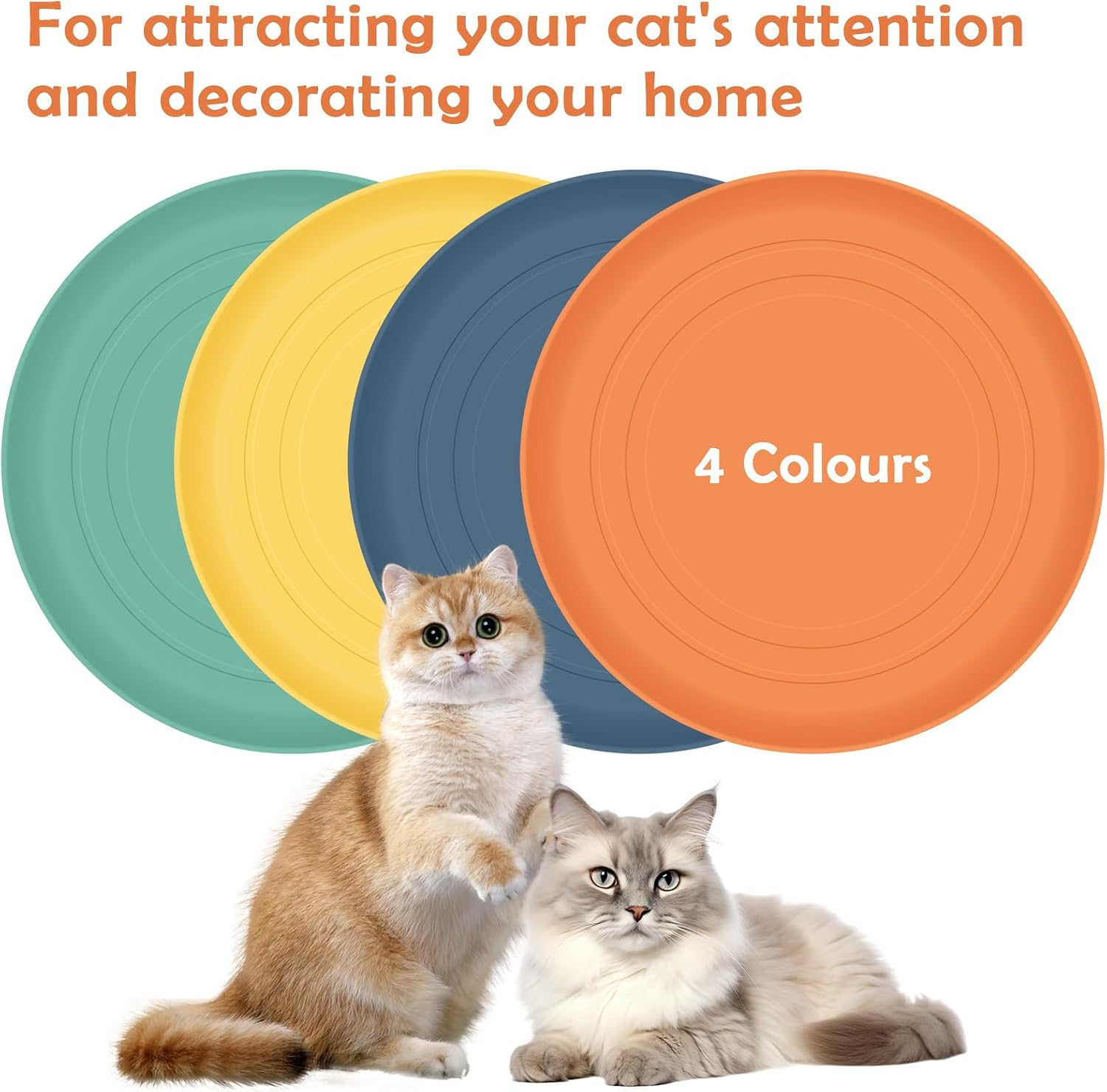 10 PCS Shallow Cat Food Dish, round Cat Plates for Wet Food in 4 Colours, Whisker Fatigue Free Cat Dishes for Kittens and Short Legged Cats, Colored Flat Cat Bowl in Plastic for Dry Food image number 1