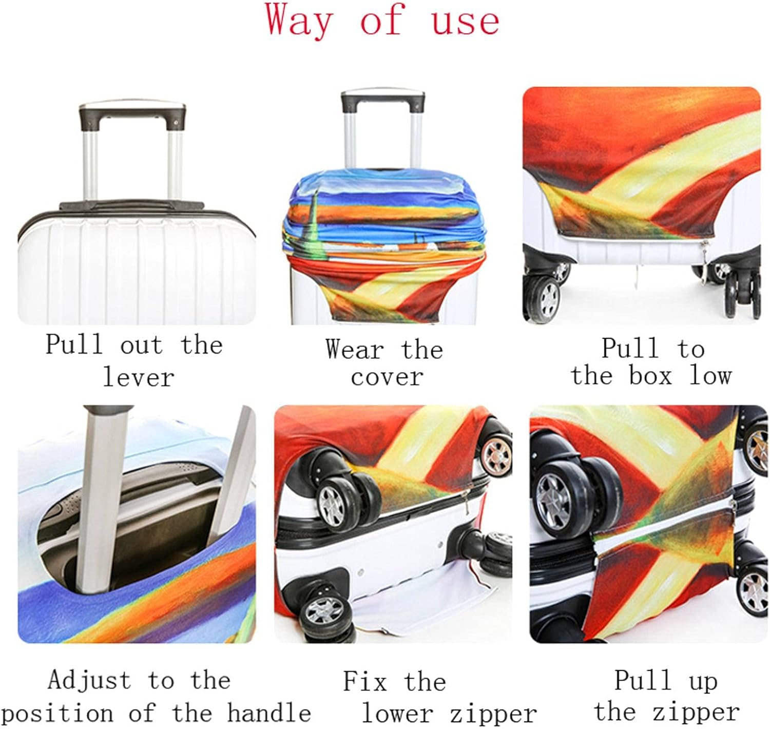 Flowerpatternluggageprotectorsuitcaseelasticprotectivecovers Trolleycase Dustfor18-32Inchtravelingaccessories H197 image number 5