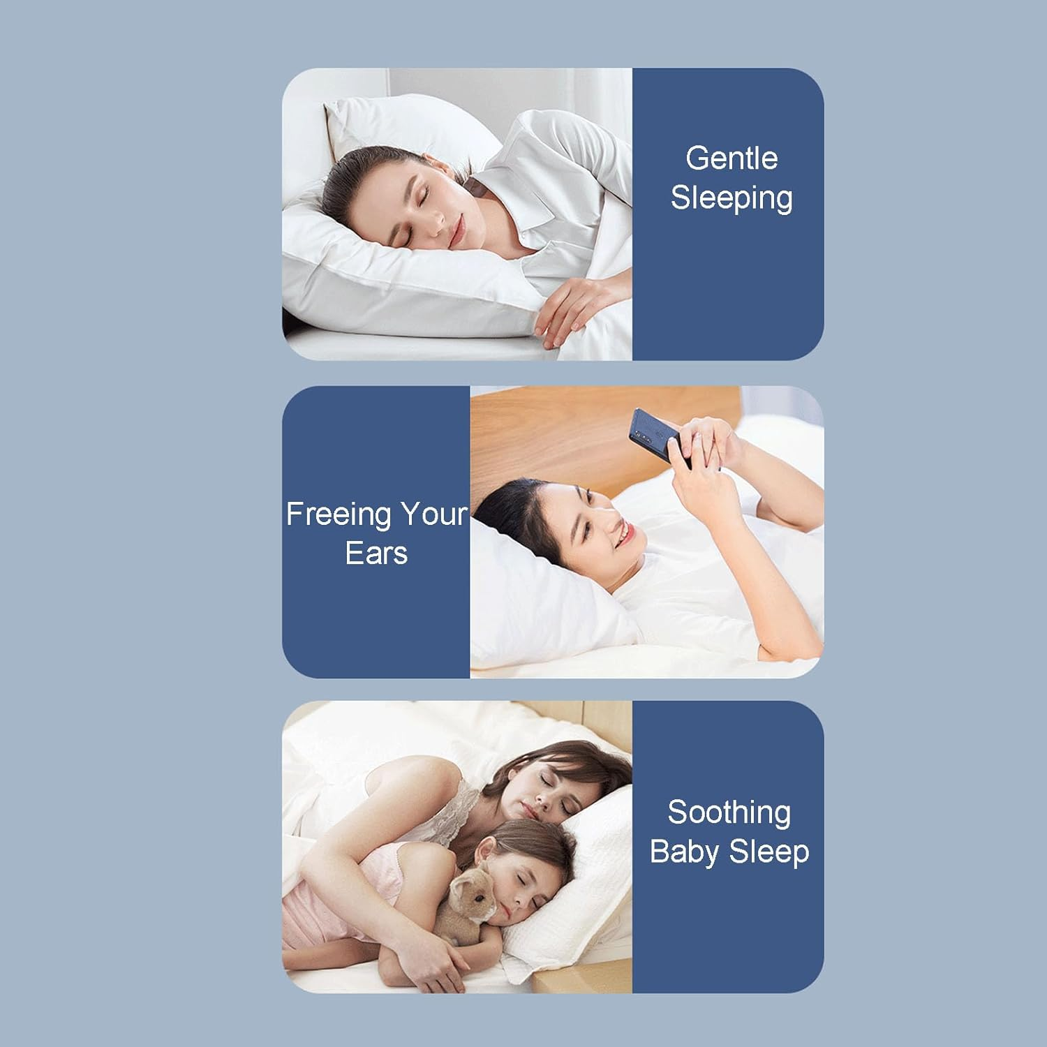 Pillow Speaker for Sleeping, Bluetooth 5.2 with 20Hrs Playtime, 3D Stereo Sound Bone Conduction Speaker with TF Card Support for Bedside Sleeping Meditation Relaxation (Pink) image number 4