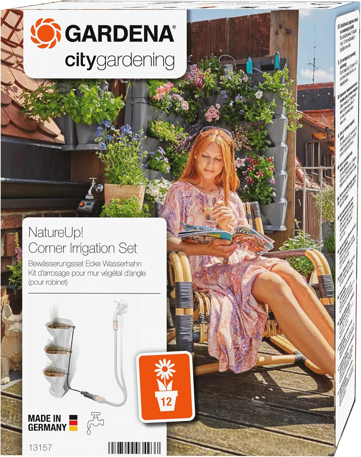 Gardena Natureup! Micro-Irrigation Vertical Kit: Watering System for up to 27 Plants (13156-20), Grey, 5.5X22X32 Cm image number 3