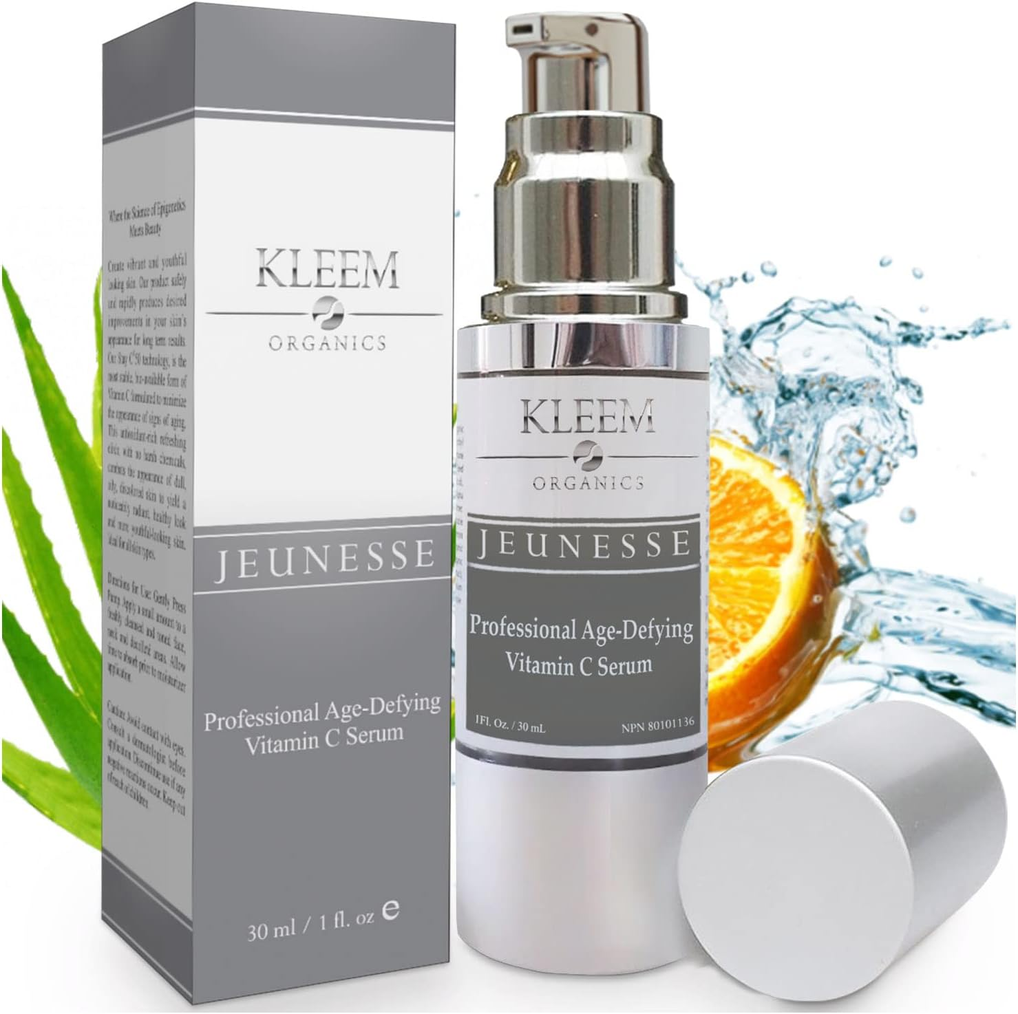 KLEEM Organics Vitamin C Serum for Face with Hyaluronic Acid & Vitamin E &ndash; Hydrating Antioxidant Facial Serum for Daily Skincare, Lightweight for All Skin Types, 30Ml image number 4