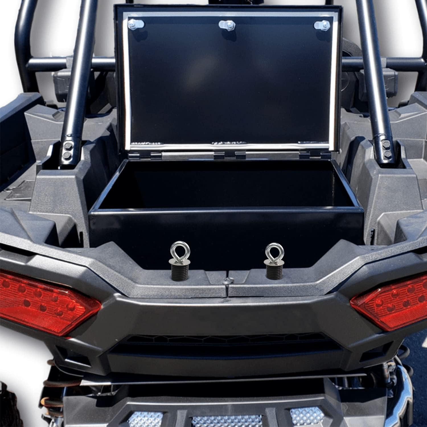 Tie down Anchors Rubber Bed Anchors Compatible with Polaris RZR Sportsman ACE 570/450/850 with 1" Hole Not for Ranger or General Black Set of 6 image number 2