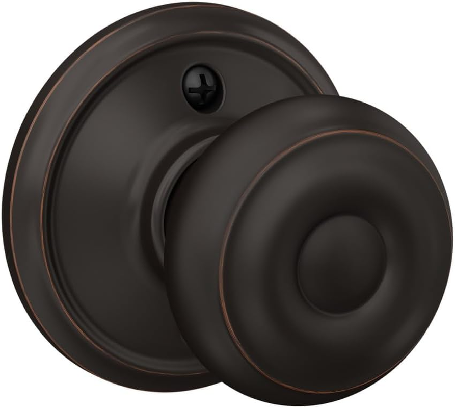 Schlage F10GEO716 Georgian Passage Knob, Aged Bronze image number 6