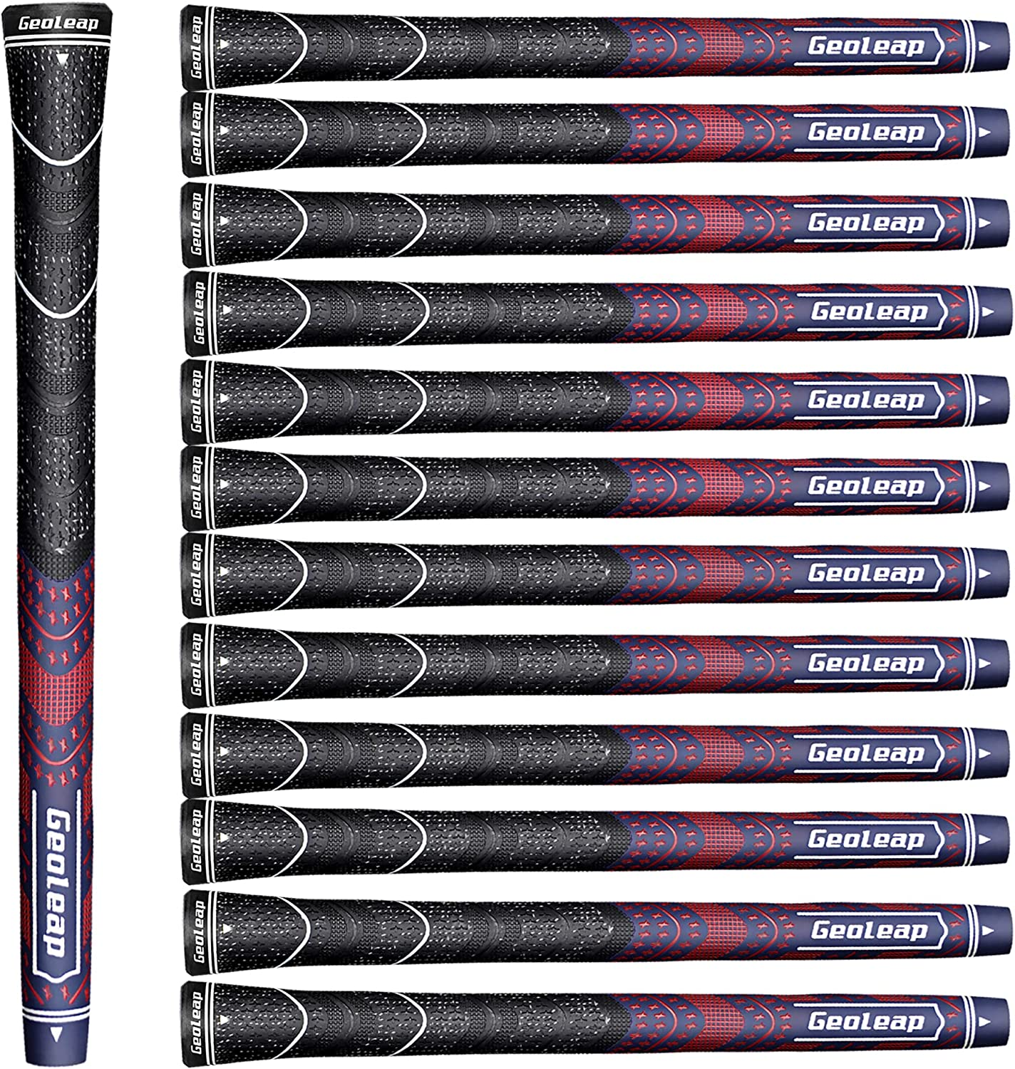 Geoleap Golf Grips Set of 13- Cord Rubber Compound Material, Hybrid Golf Club Grips, All Weather Performance. image number 3