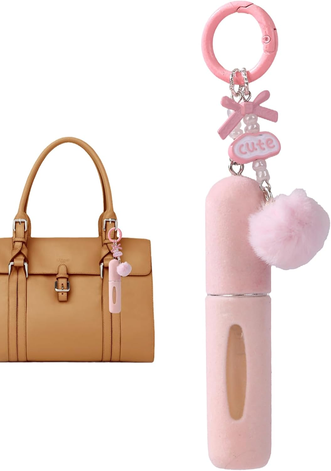 G&eacute;n&eacute;rique Reusable Plush Atomizer Keyring Bottle 5 Ml | Refillable Spray Bottle &ndash; for Valentine'S Day, Birthday, Appointment, Handbag Backpack for Women