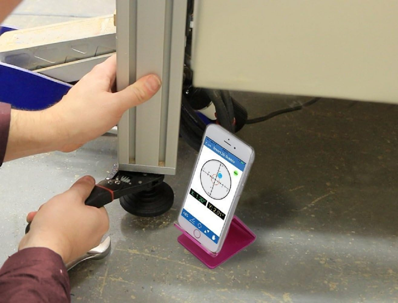 Digi-Pas 2-Axis Smart Master Precision Level DWL1500XY Bluetooth, 0.0002"/Ft (0.02 Mm/M), Black image number 2