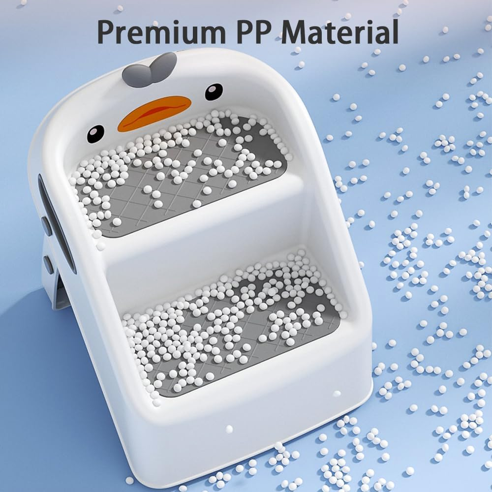 Toddler Step Stool,Folding Bathroom Stool,Potty Training Footstool,Non-Slip Ladder,Cartoon Handwashing Steps,For Bathroom,Sink,Bedroom,Kitchen