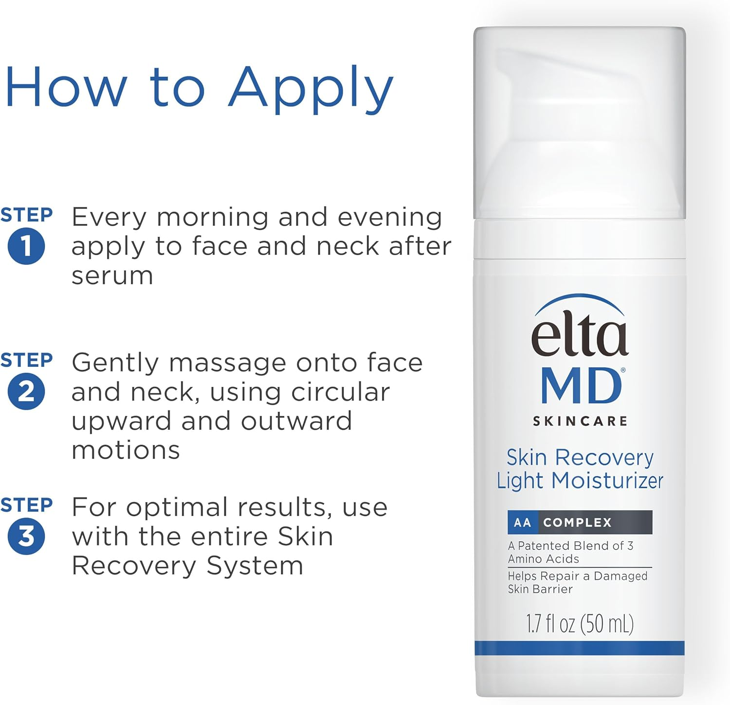 Skin Recovery Light Moisturizer by Eltamd for Unisex - 1.7 Oz Moisturizer image number 6