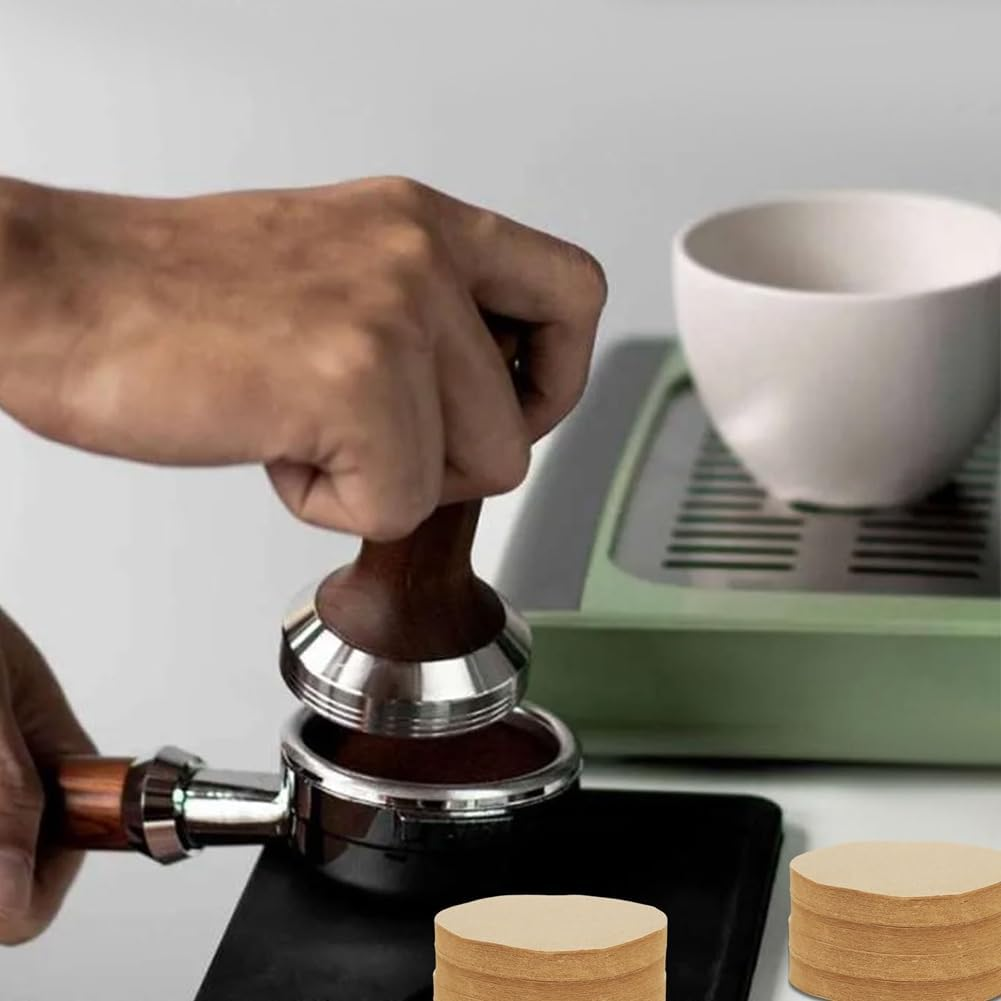 1600PCS Coffee Filter Replacement Paper,Unbleached round Unbleached Tea Filter Cap,Diy Espresso Cloth Filter Screen 64Mm image number 2