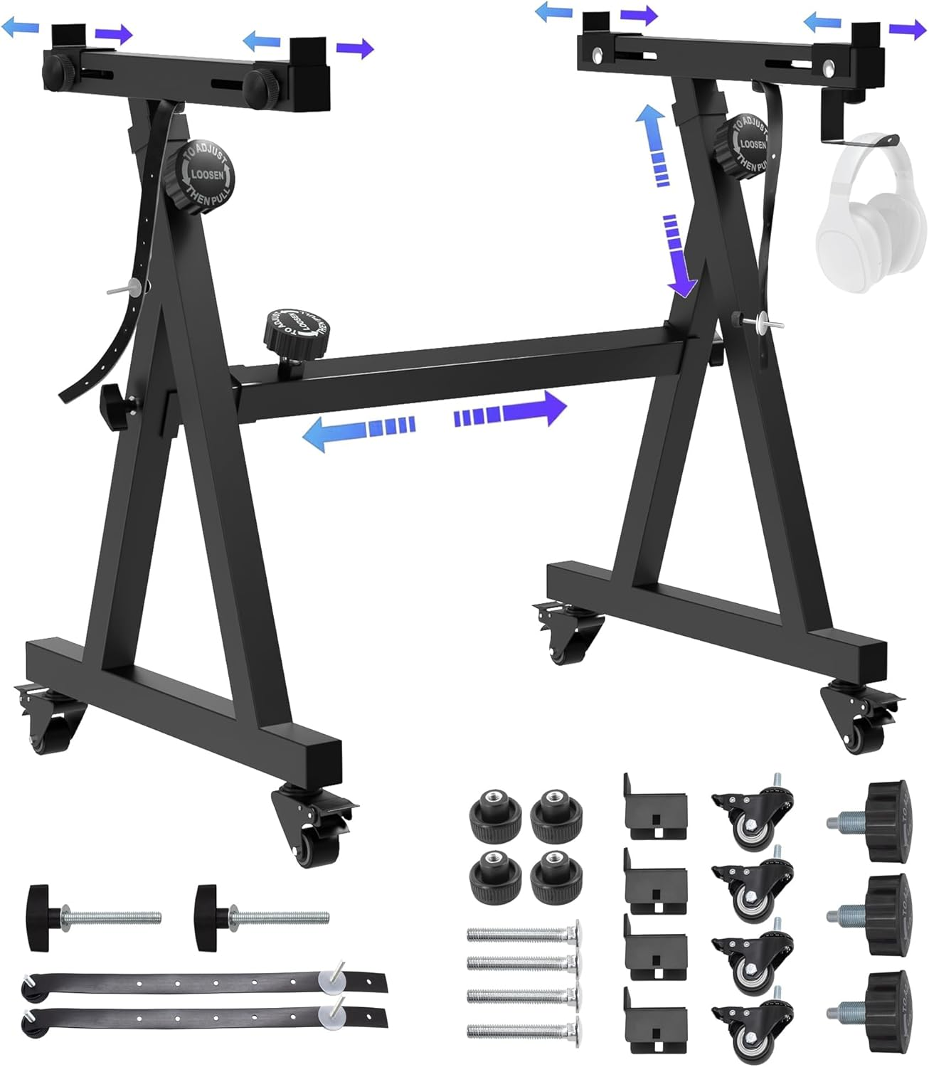 Universal Keyboard Stand, Z-Style Heavy-Duty Piano Stand, Adjustable and Portable Piano Keyboard Stand for 61 and 88 Keys