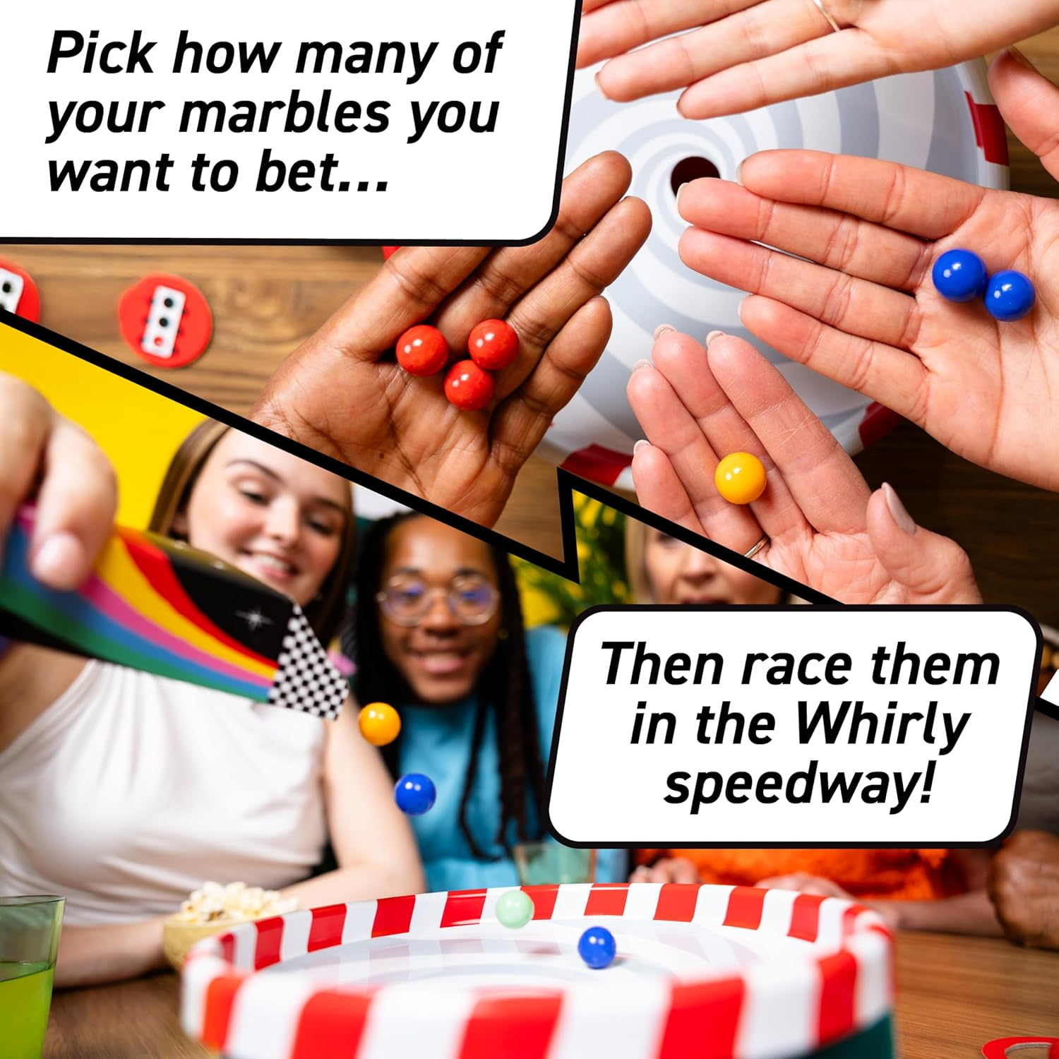 Big Potato | Whirly Derby | Marble Racing Game | 2-6 Players, Ages 8+ image number 1