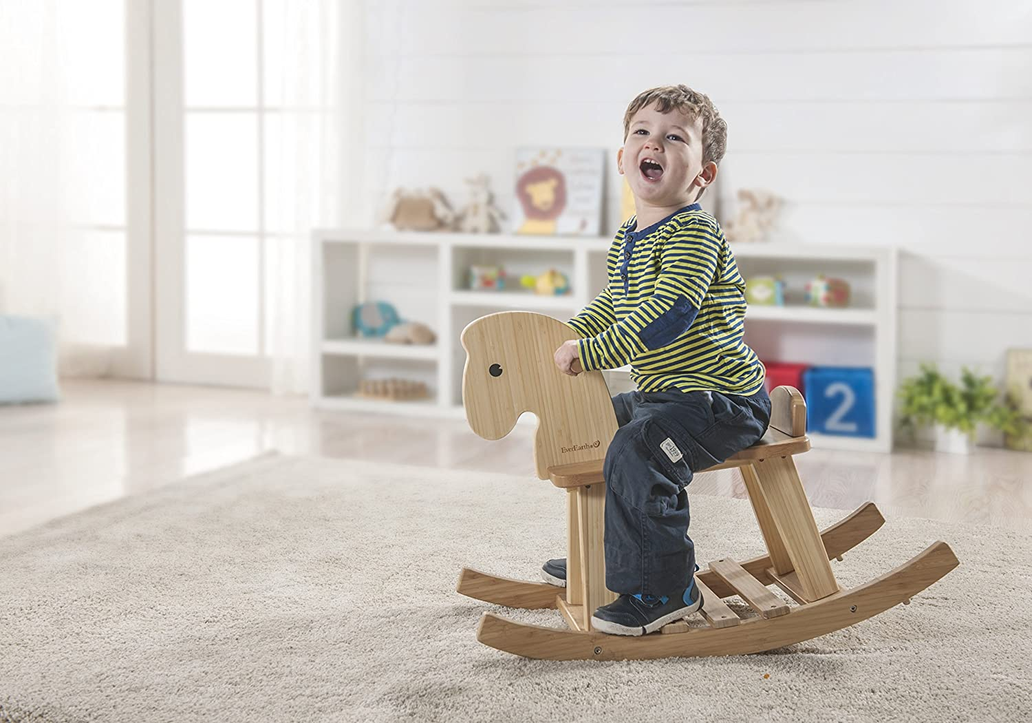 EVEREARTH EE33559 Bamboo Rocking Horse 55 Cm*72 Cm* 28 Cm image number 3