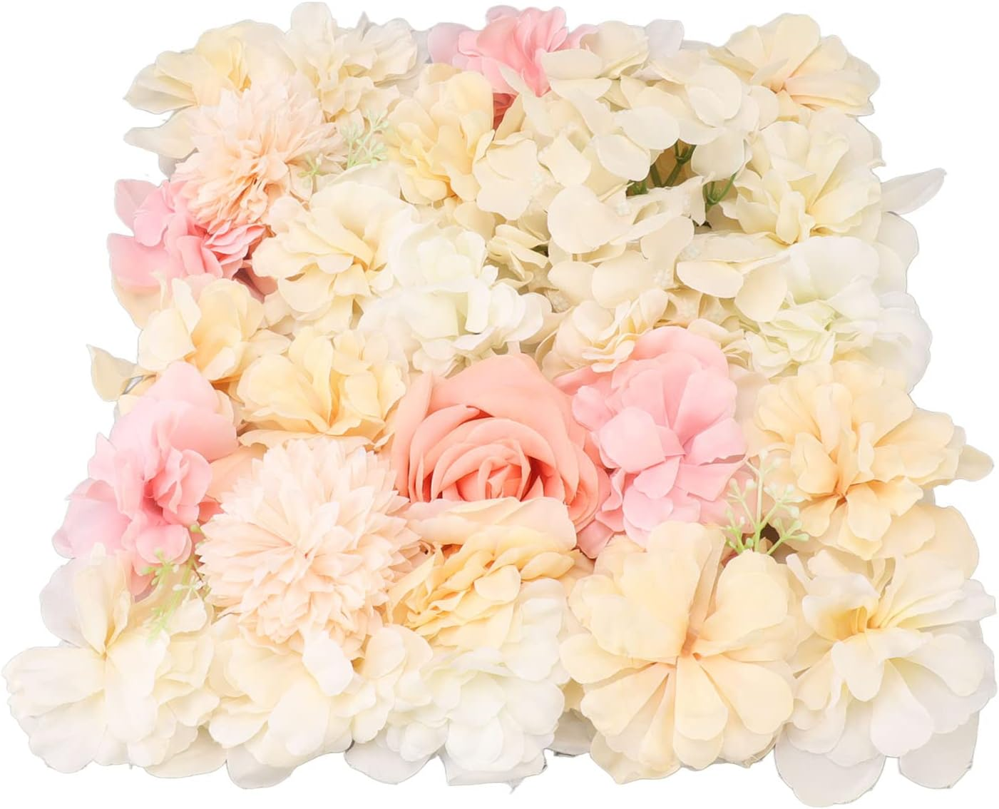 Artificial Flower Wall Panels Silk Simulation Rose Flowing Decoration for the Celebration of the 15X15In Wedding (Yellow and Pink) image number 3