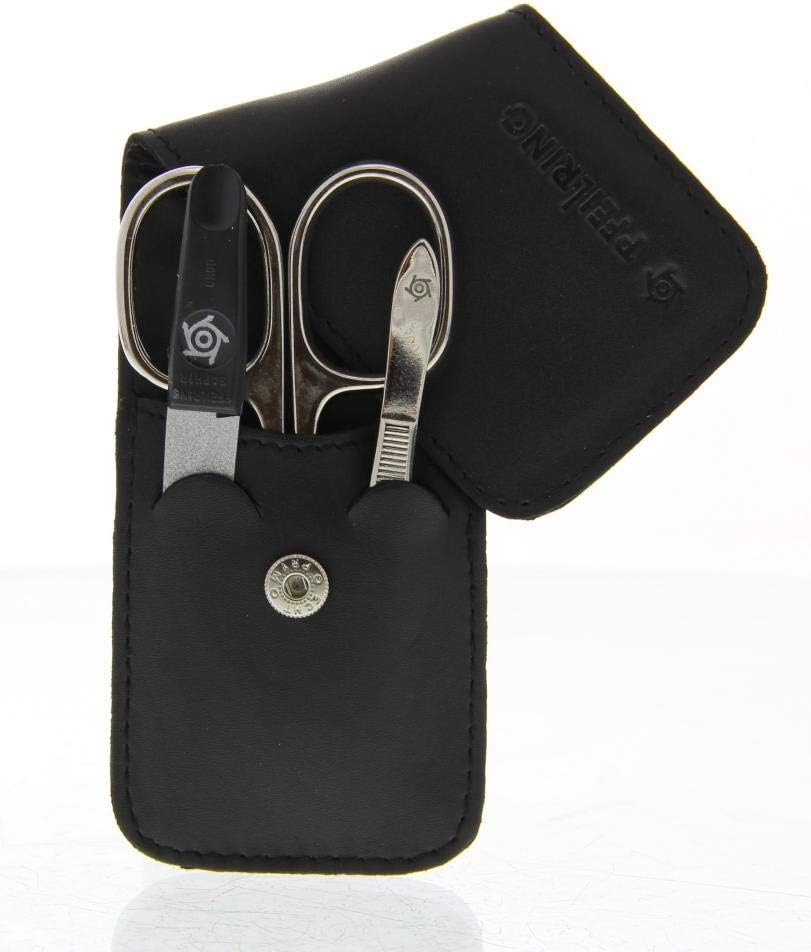 Pfeilr. Manicure Case 3-Piece Leather Black