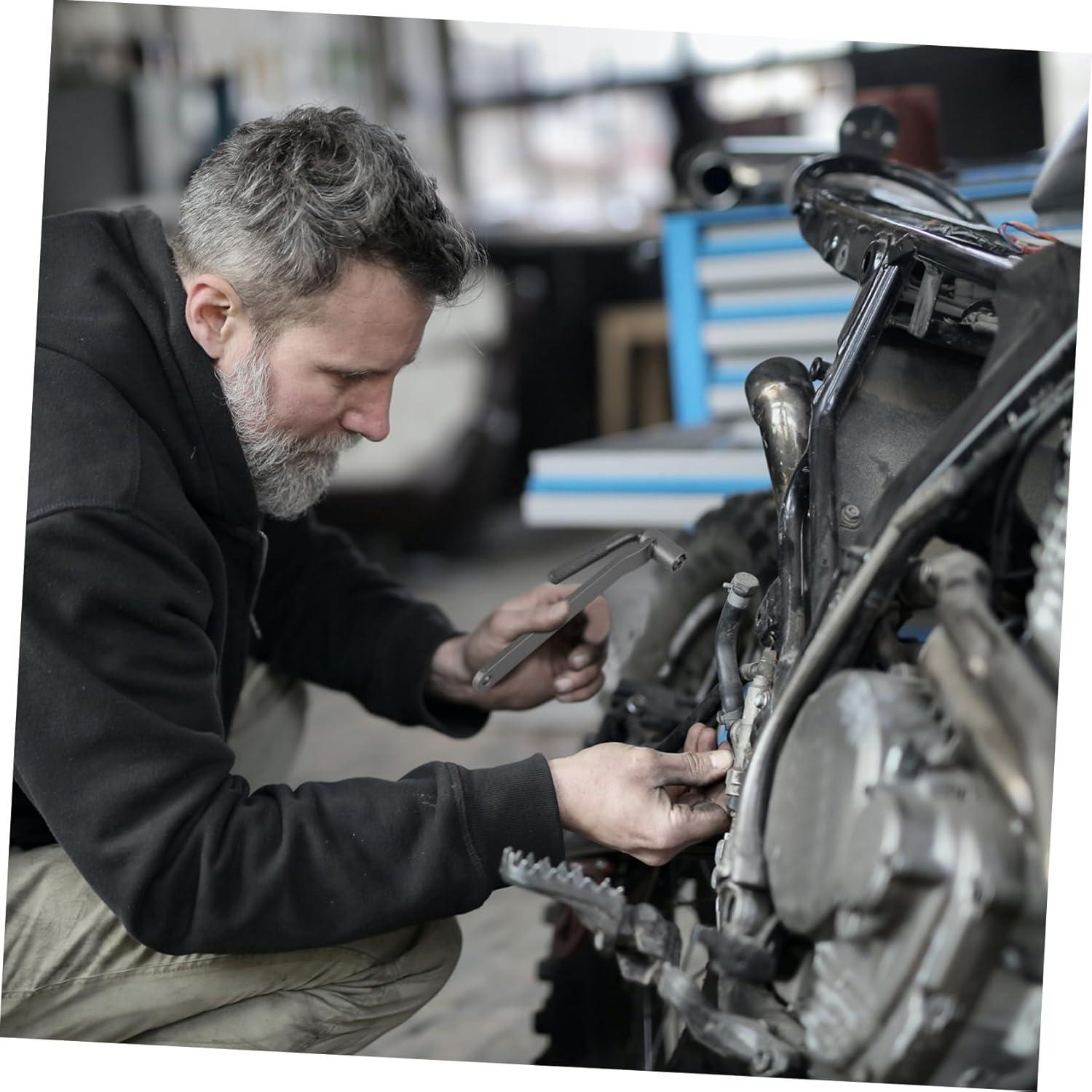 PAMINGONO Motorcycle Engine Valve Screw Tool Wrench for Easy Adjustment Compatible Various Models Essential Maintenance Equipment for Motorcycle Enthusiasts Engine Performance image number 1