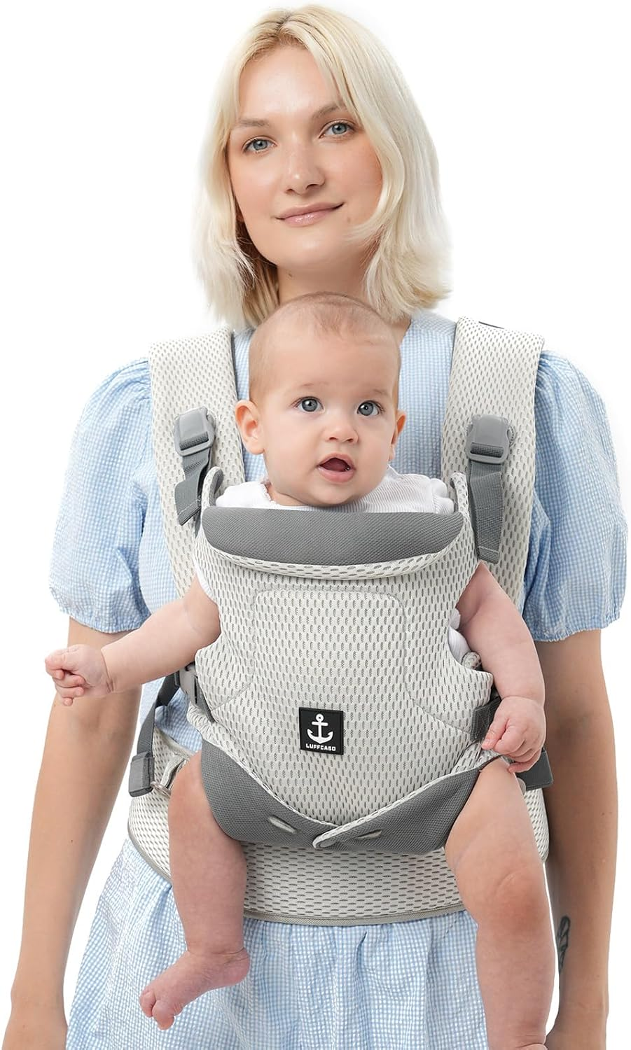 Mesh Baby Carrier Newborn to Toddler with 3 Carrying Positions, Ultra Breathable Baby Carrier, Ergonomic Toddler Carrier and Infant Carrier Comfortable for Babies 5-36 Months up to 15Kg image number 1