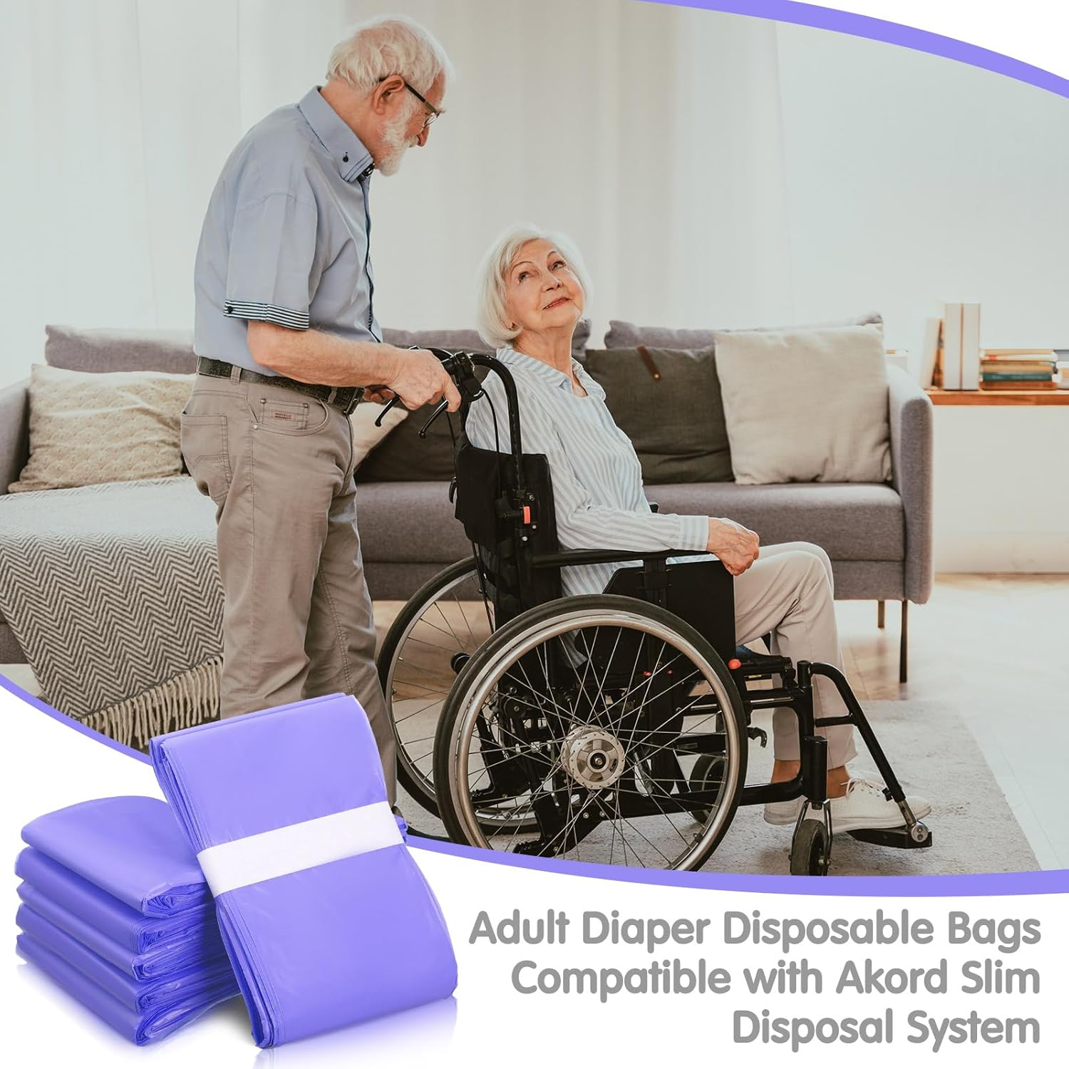 Yeaqee 12 Pack Diaper Pail Refills Bags Compatible with Dekor plus Adult Diaper Pail Liner Baby Scented Diaper Pail Bags Hold up to 7200 Diapers (Purple) - Green image number 7