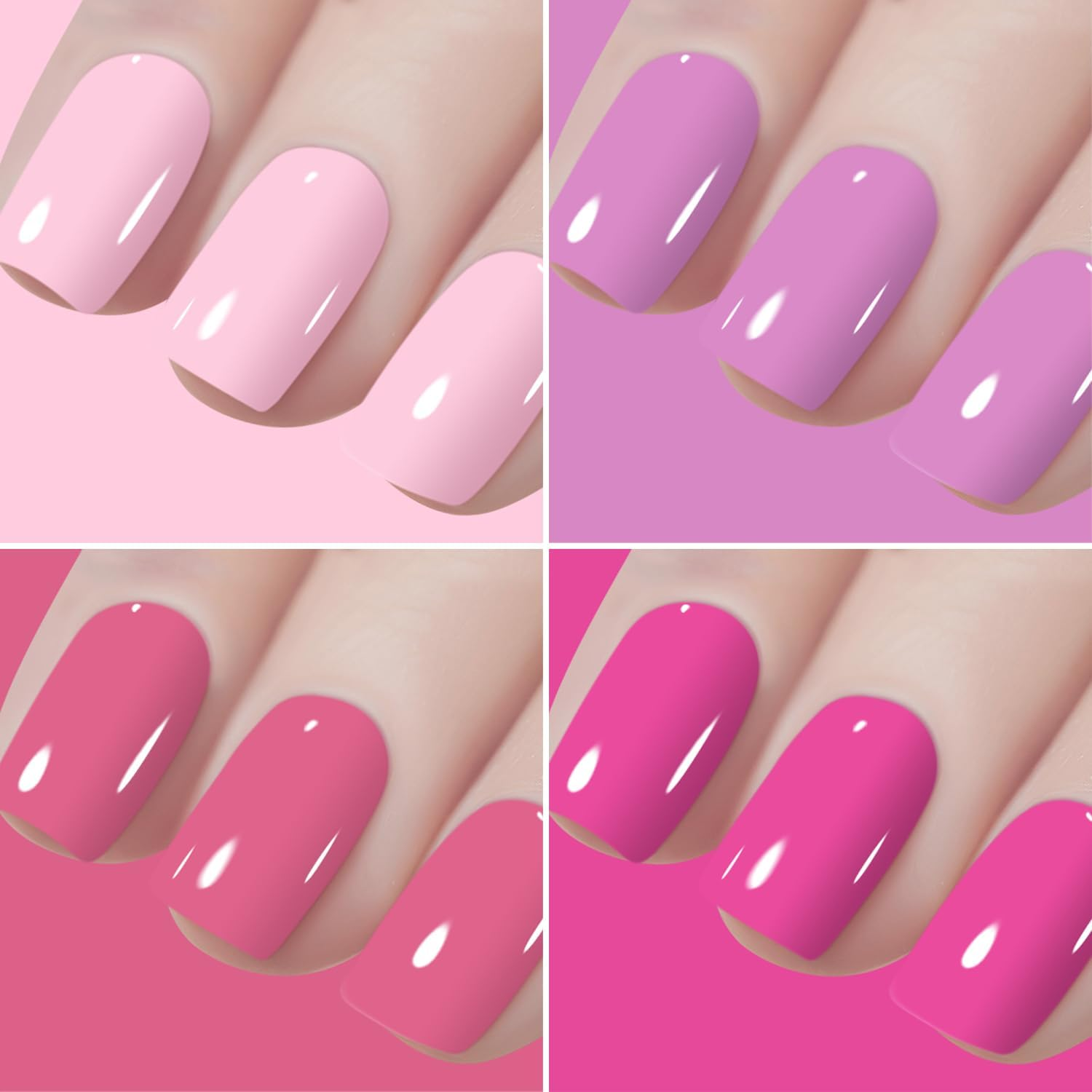 Vishine Gel Nail Polish Set - 45 Color Gel Nail Polish with Base Top Coat Lasting Nail Gel Polish Soak off UV LED Gel Polish Manicure Kit 48Pcs 8Ml image number 2