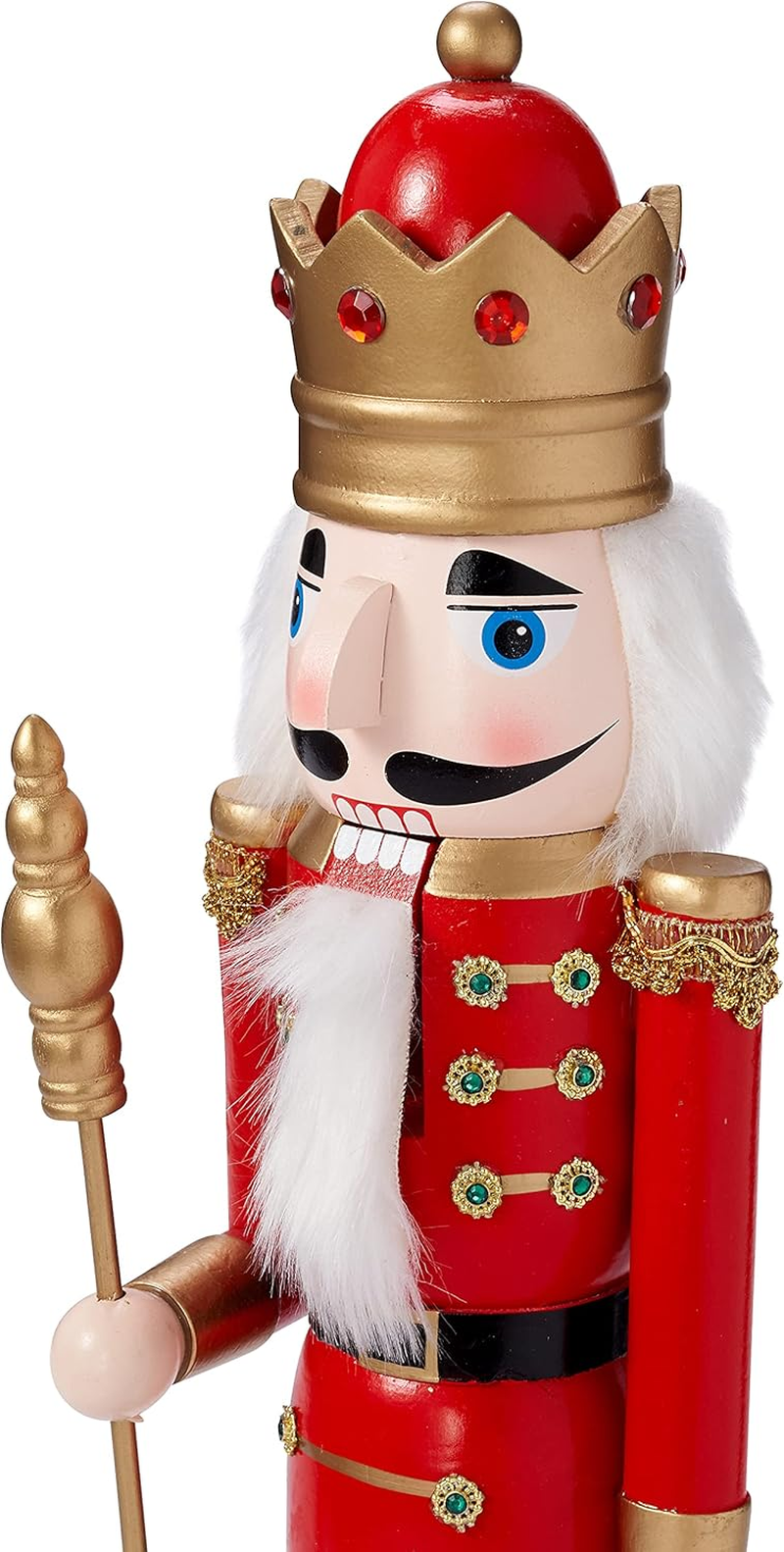 THE TWIDDLERS Large Christmas Wooden Nutcracker Soldier, 20"/50Cm| Premium Pine & Wood Material, Sturdy, Festive Colours| Classic Traditional Xmas Decoration Ornament. image number 5