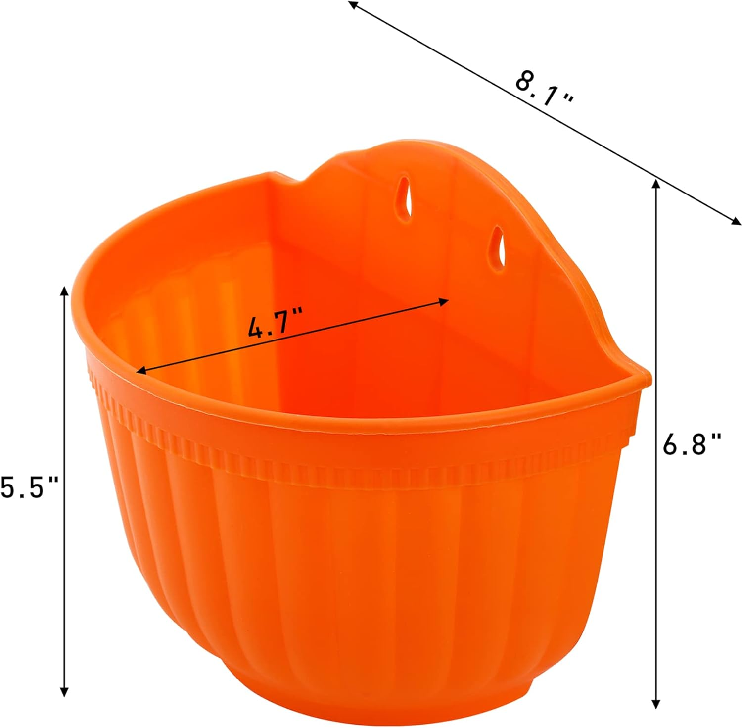 DEAYOU 6 Pack Wall Planter, Flower Pot for Fence, Railing Resin Pots with S Hooks and Drainage Meshes for Garden image number 3