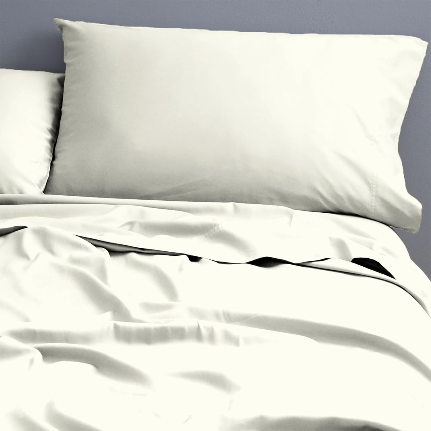 Park Avenue 500 Thread Count Natural Bamboo Cotton Bed Sheet Set, King, Dove