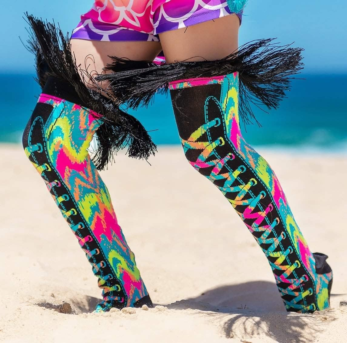 Madmia Toddler Boy'S Madmax Dino Long Knee High Socks Pair, Age 3-5 image number 1