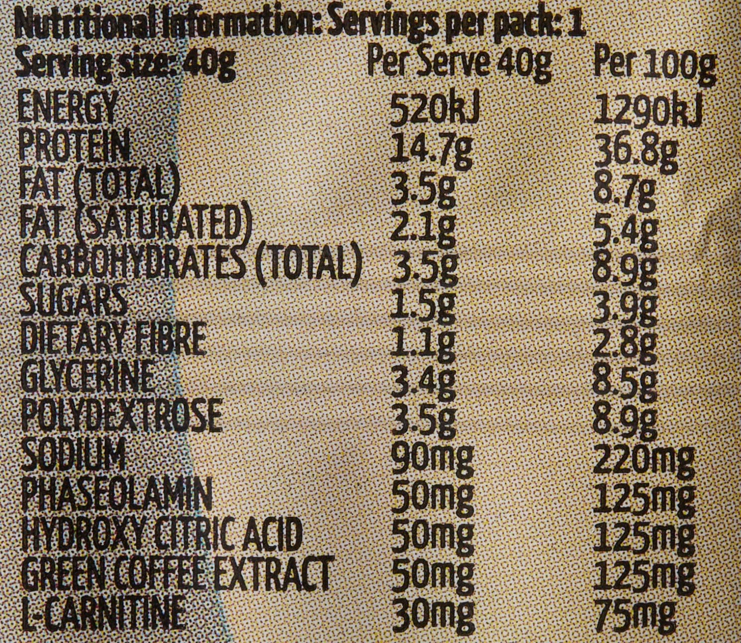 Maxine'S Burn Fat Burning Protein Bars, Caramel Crunch, Box of 12 X 40G Bars image number 5