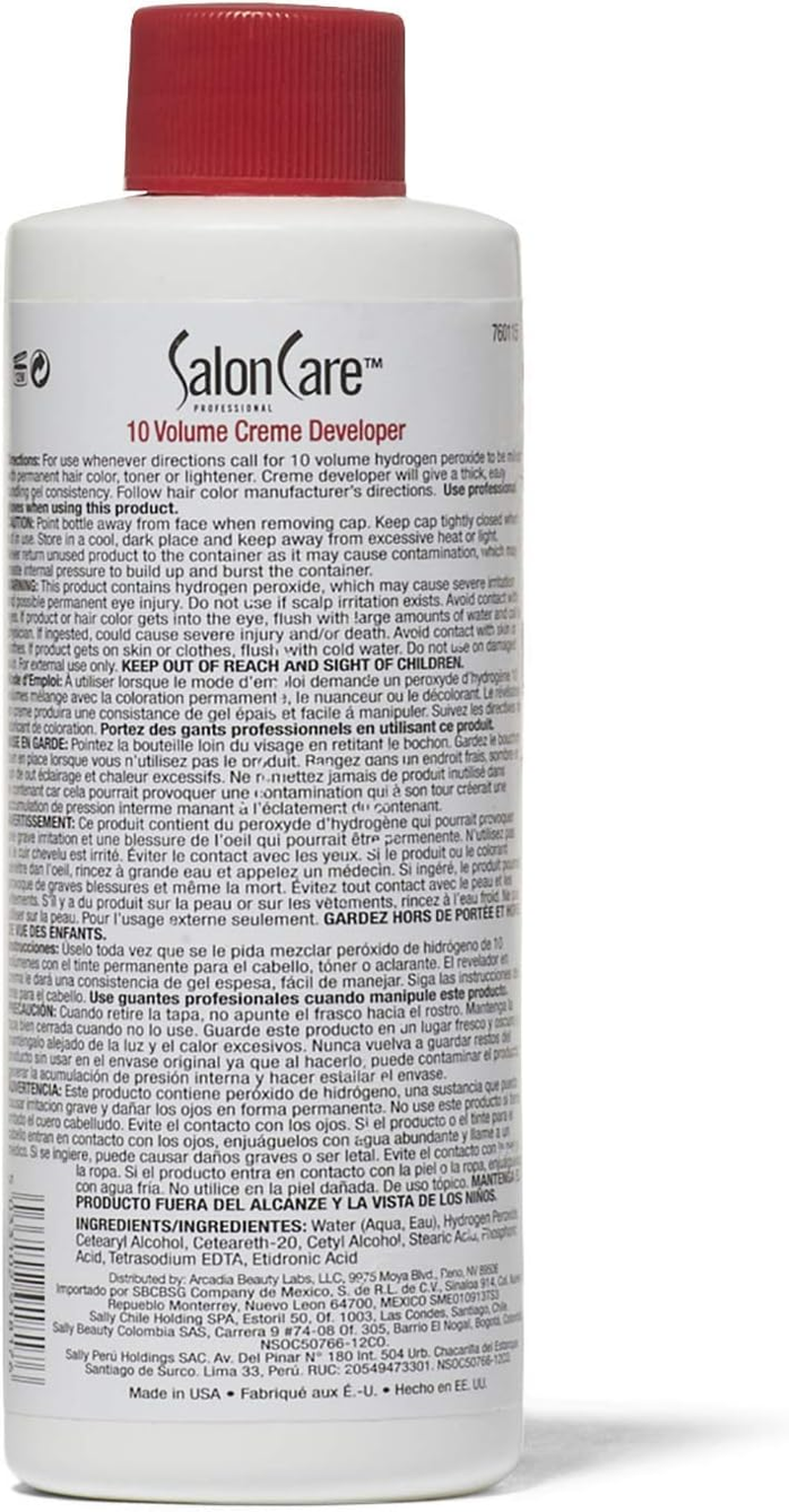 Salon Care 10 Volume Creme Developer, Gentle Lift, Easy to Handle Cream Consistency, 16 Ounce image number 1