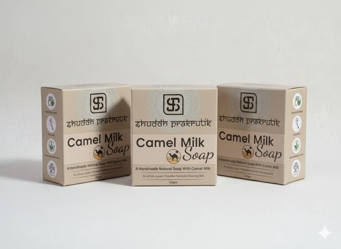 MANTRAMART Camel Milk Soap Bar &ndash; Gentle Cleansing with Natural Oils & Milk Protein | Nourishing, Creamy Lather for Everyday Use | Suitable for All Skin Types &ndash; 100G (Pack of 3)